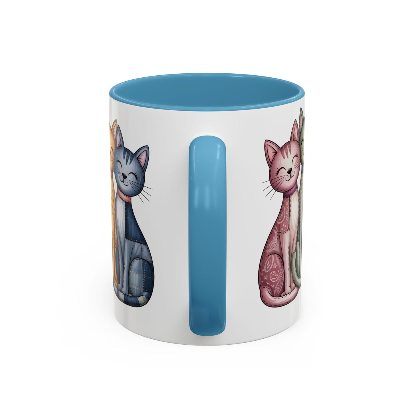 Happy Cats Illustration Mug – Colorful Cat Art Coffee Cup (11oz / 15oz) - 14769