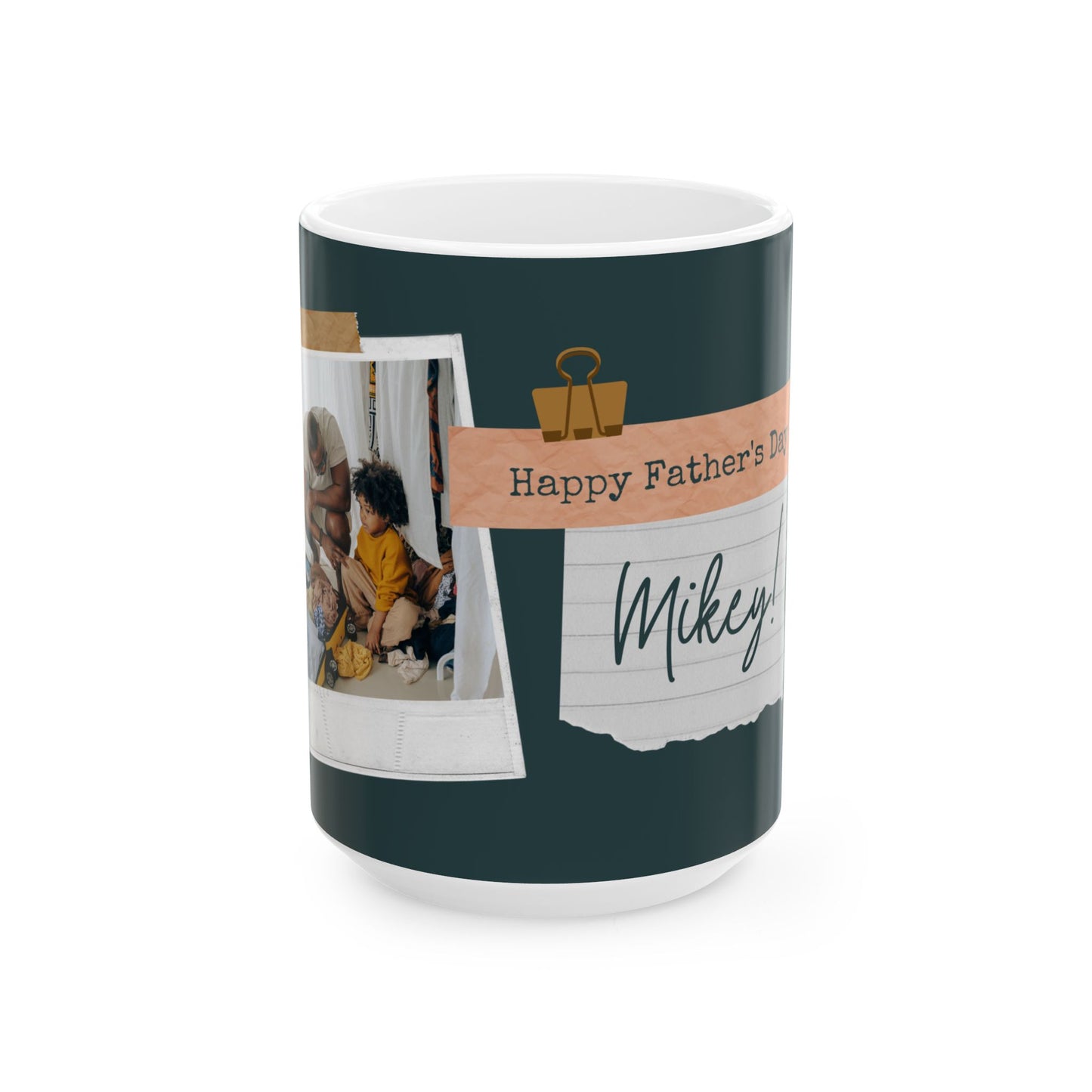 Personalized Father's Day Mug, Custom Gift for Dad, Family Photo Mug, Unique Coffee Cup, Celebrate Dad's Special Day - 14028