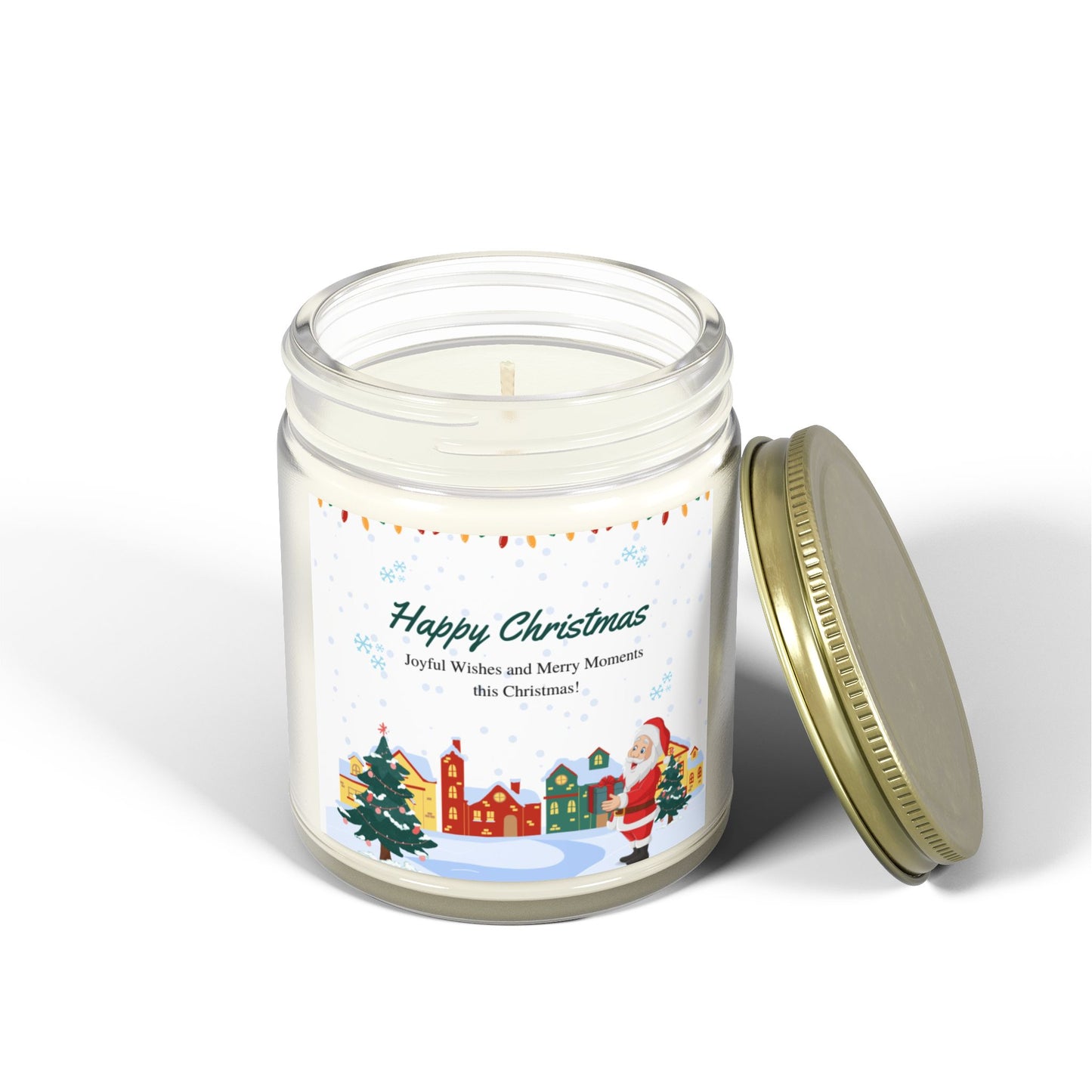 Merry Christmas - Scented Candles, Coconut Apricot Wax (4oz, 9oz)