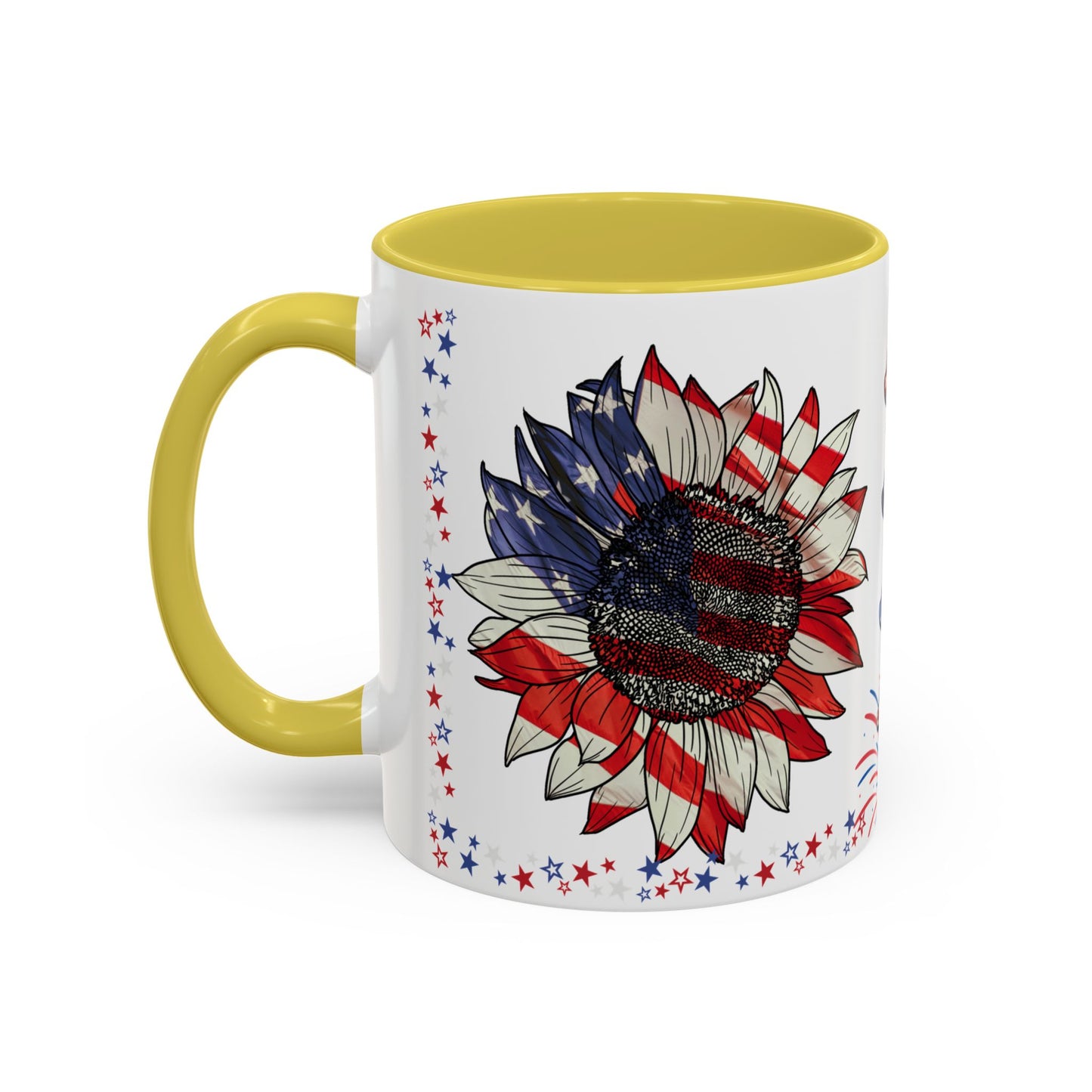 July 4, Red & Blue, Colorful Mugs, 11oz - 10590