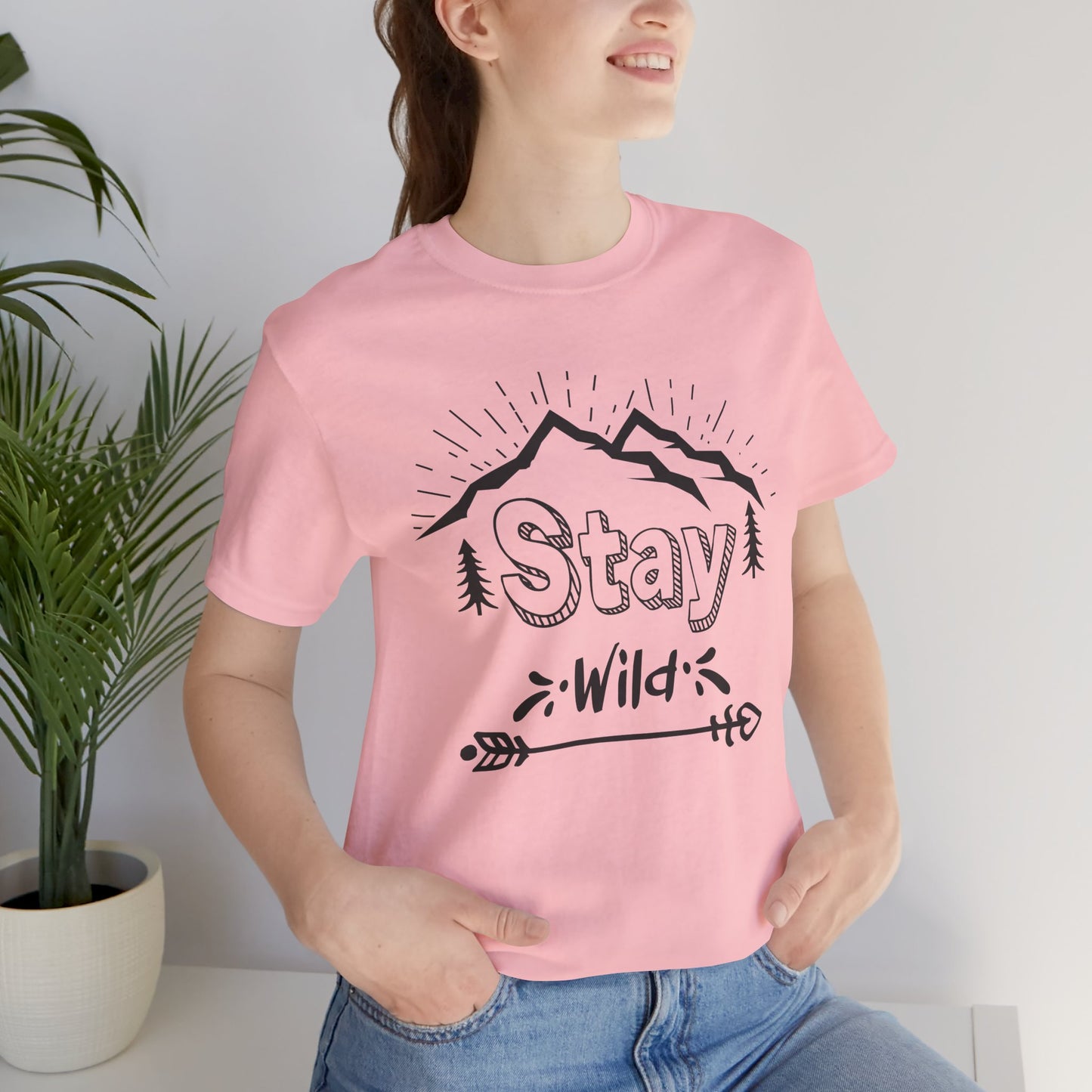 Camping: Stay Wild - Unisex Jersey Short Sleeve Tee - 12589