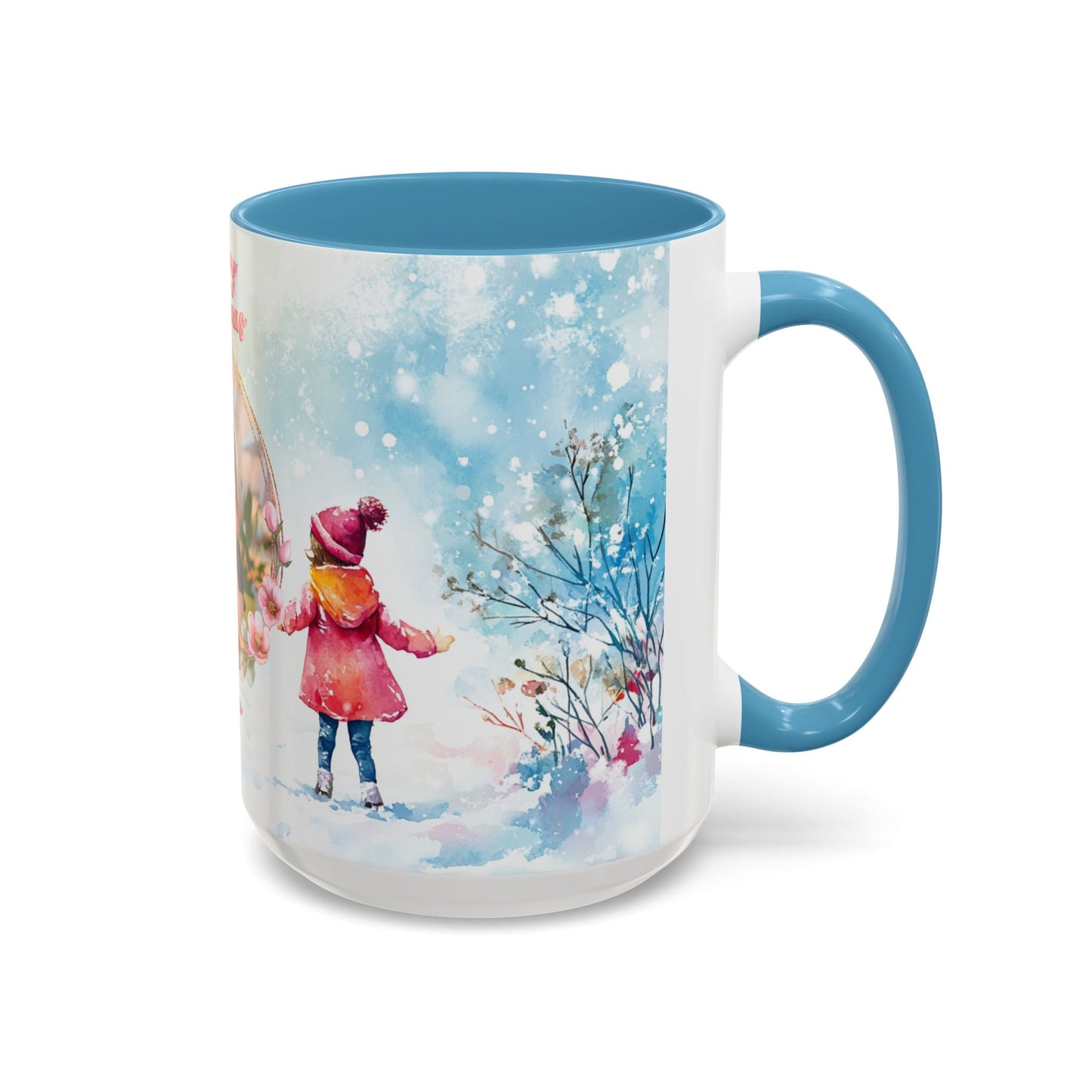 Chloe, Merry Christmas, For Girls, Customizable  - Accent Coffee Mug (11, 15oz) - 10150