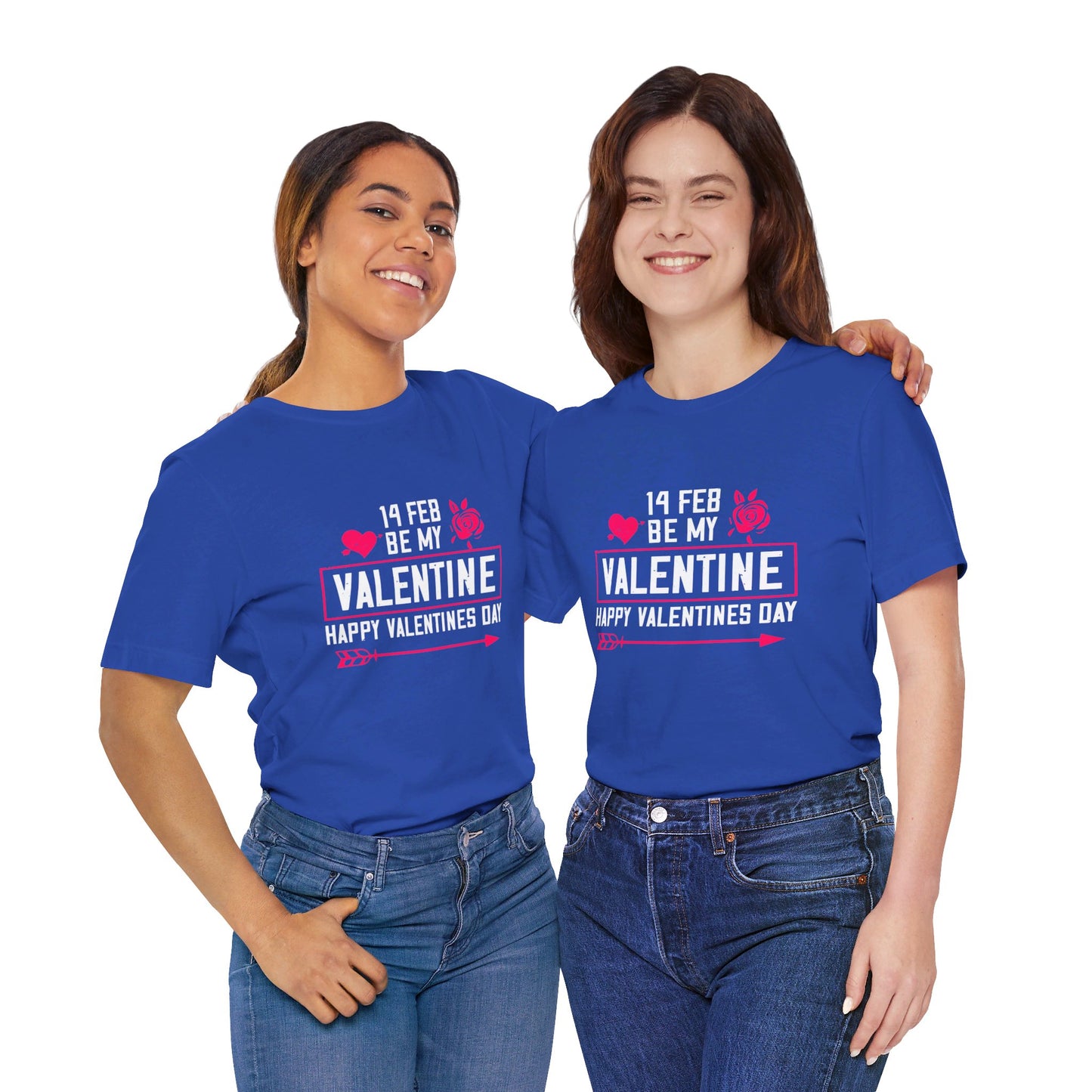 14 Feb, Be My Valentine - Unisex Jersey Short Sleeve Tee