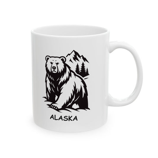 "Alaska: Where the snow is white, and the bears are just as big as the stories." Ceramic Mug - 13024
