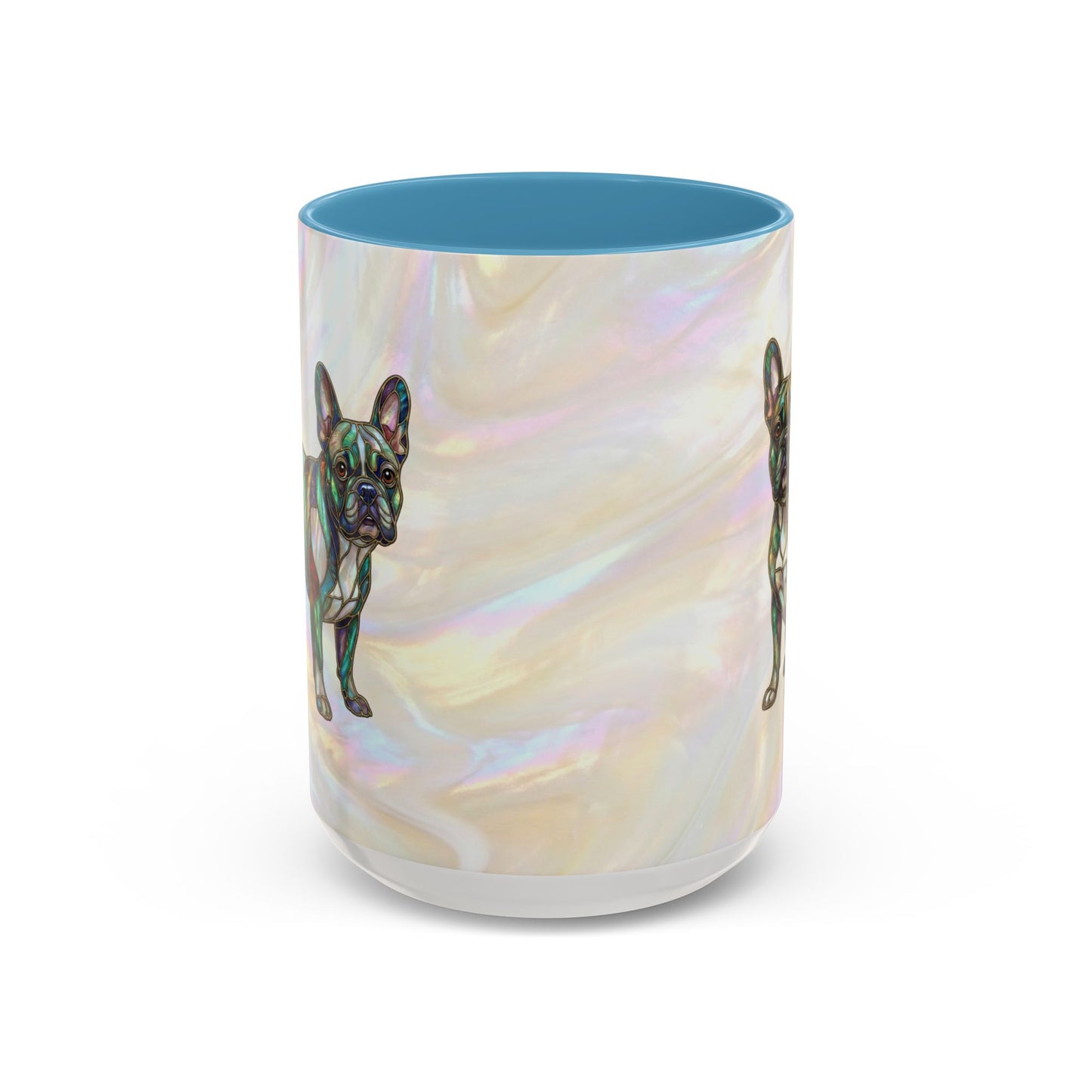 French Bulldog Accent Coffee Mug -Stained Glass Style (11/15oz) - 14632