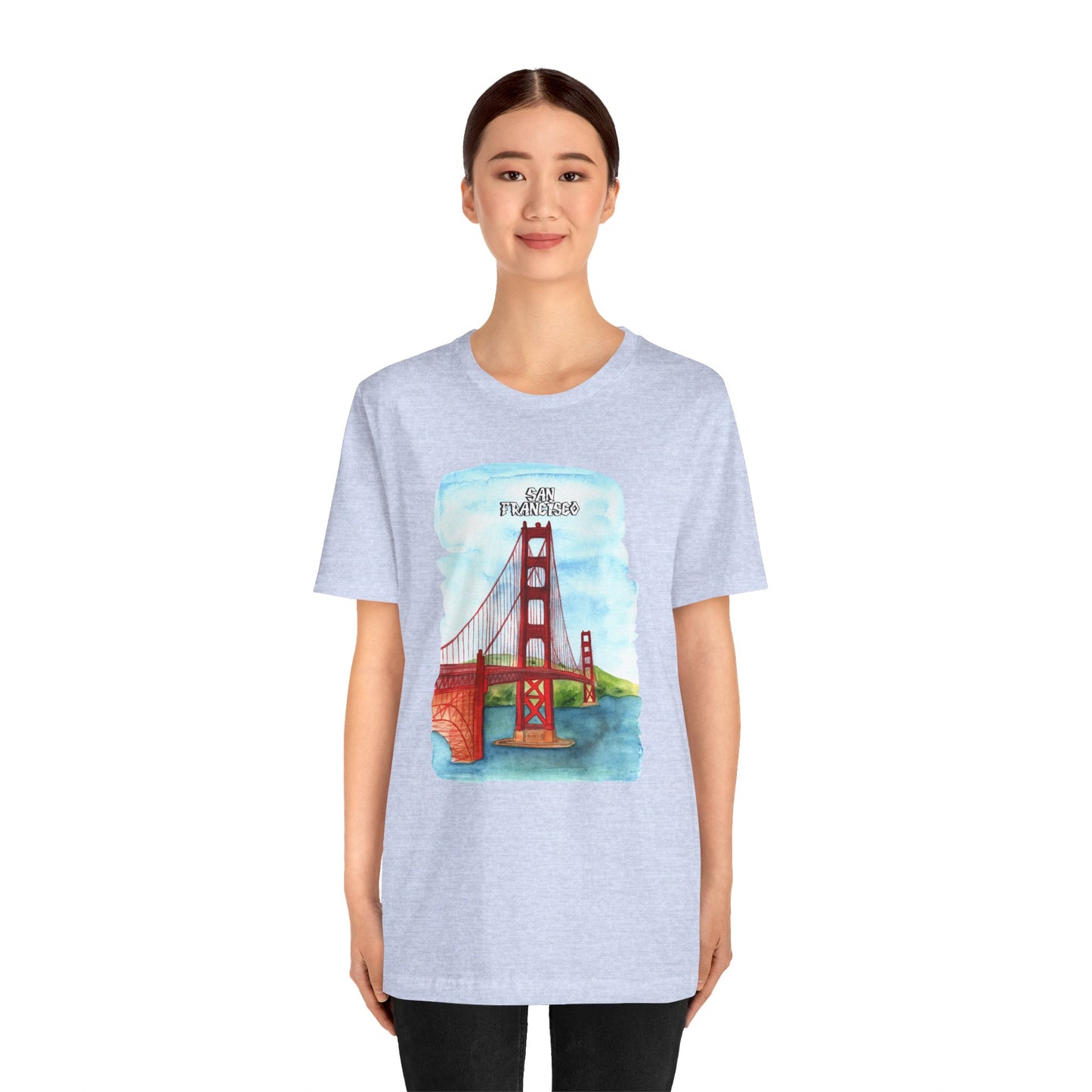 San Francisco Golden Gate Bridge Tee - Unisex Short Sleeve Jersey Shirt for Travel Lovers - 12203
