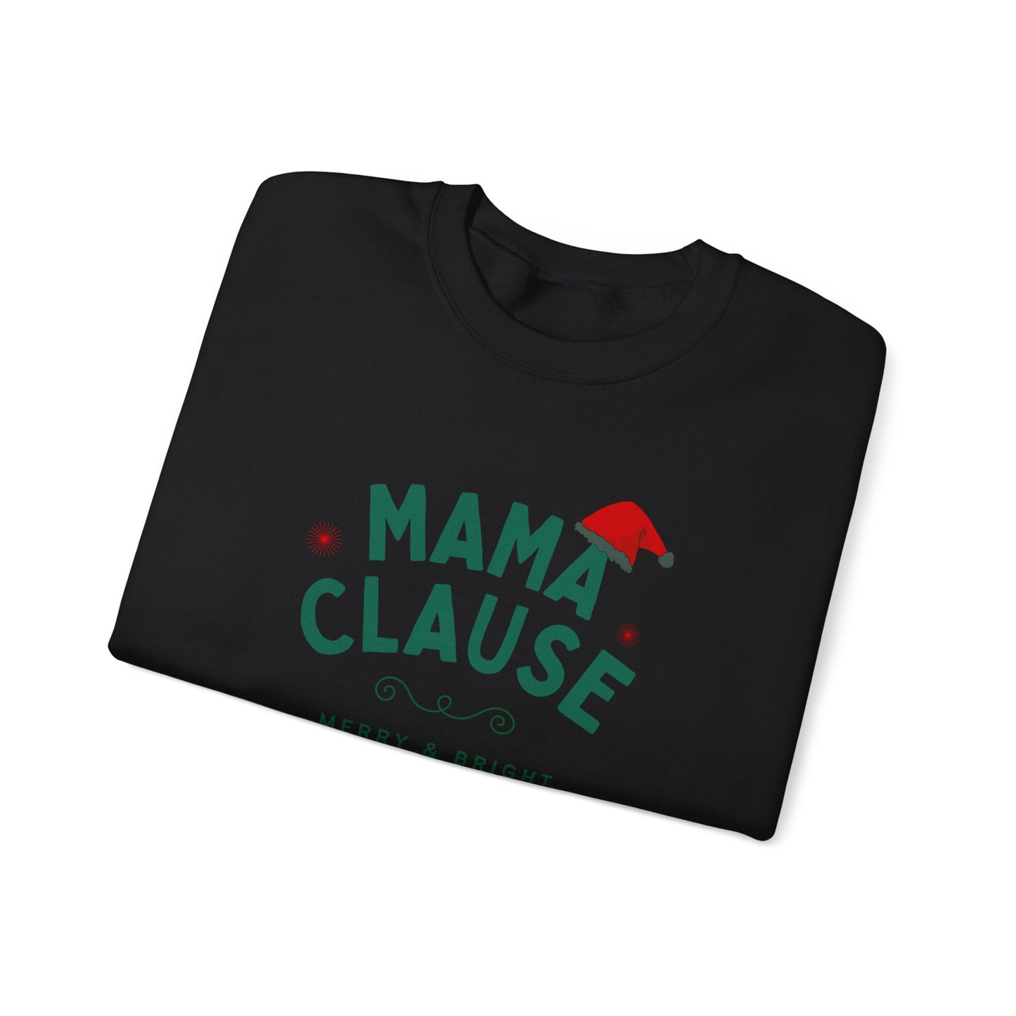 Mama Clause, Merry & Bright - Unisex Heavy Blend™ Crewneck Sweatshirt - 10468