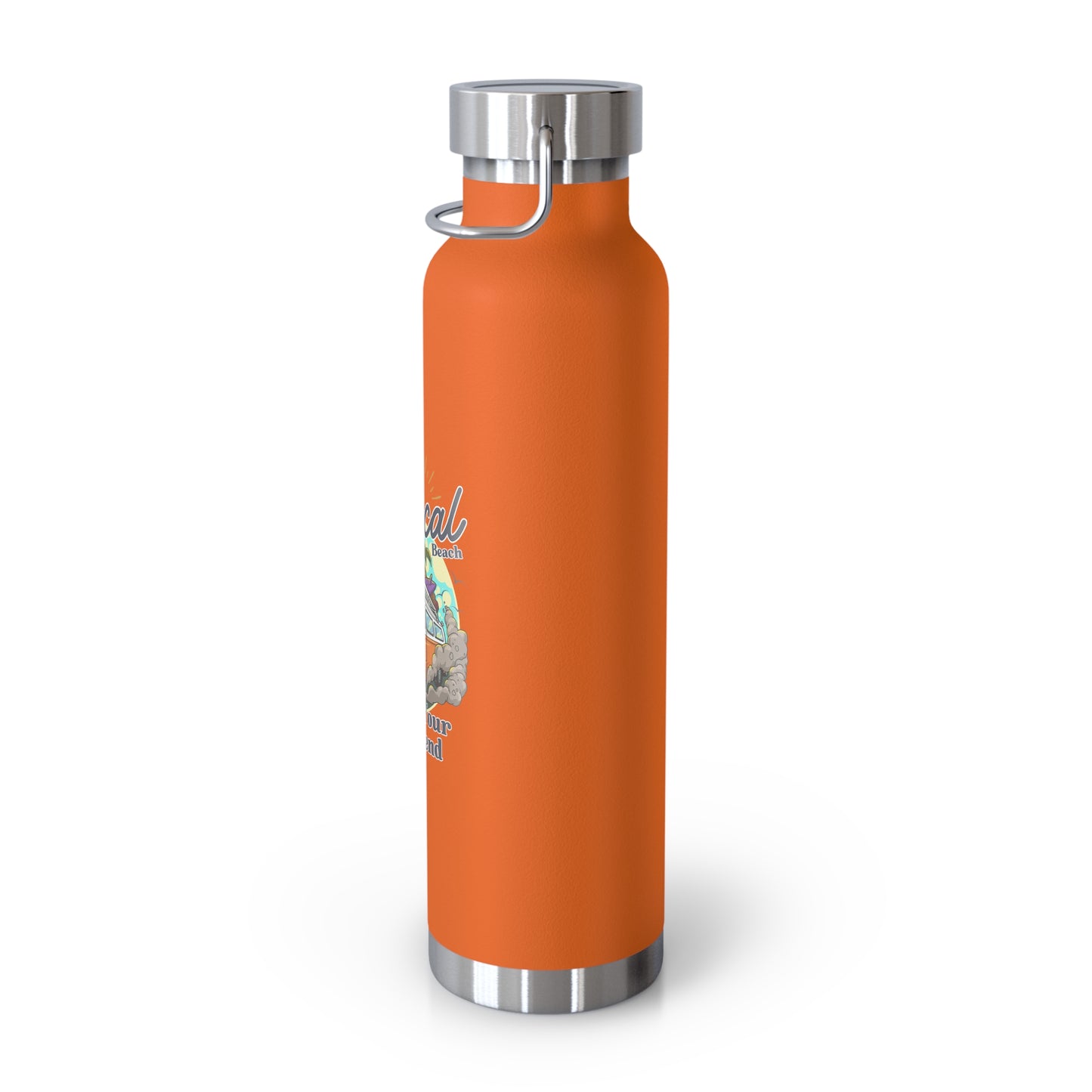 Tropical Beach, Enjoy Your Weekend - Copper Vacuum Insulated Bottle, 22oz - 10745