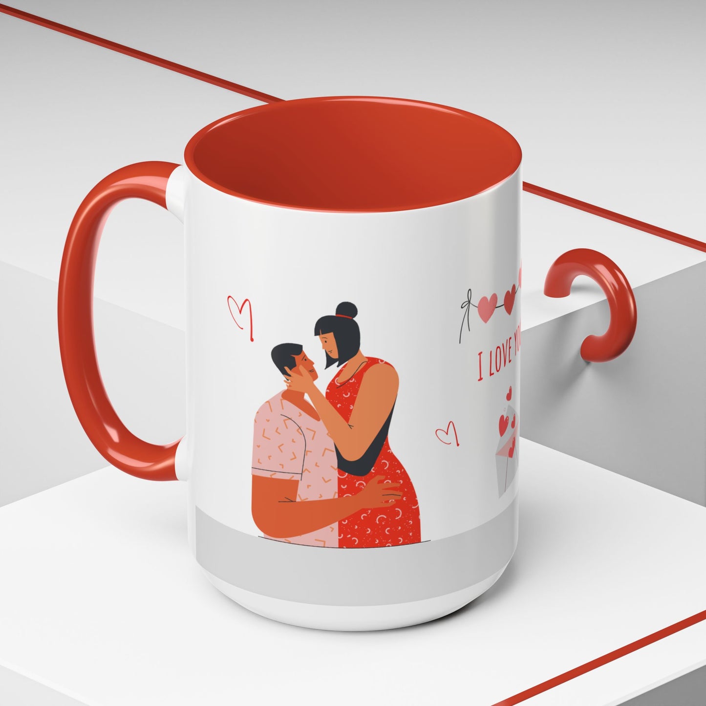 I love You - Accent Coffee Mug (11, 15oz) - 11136