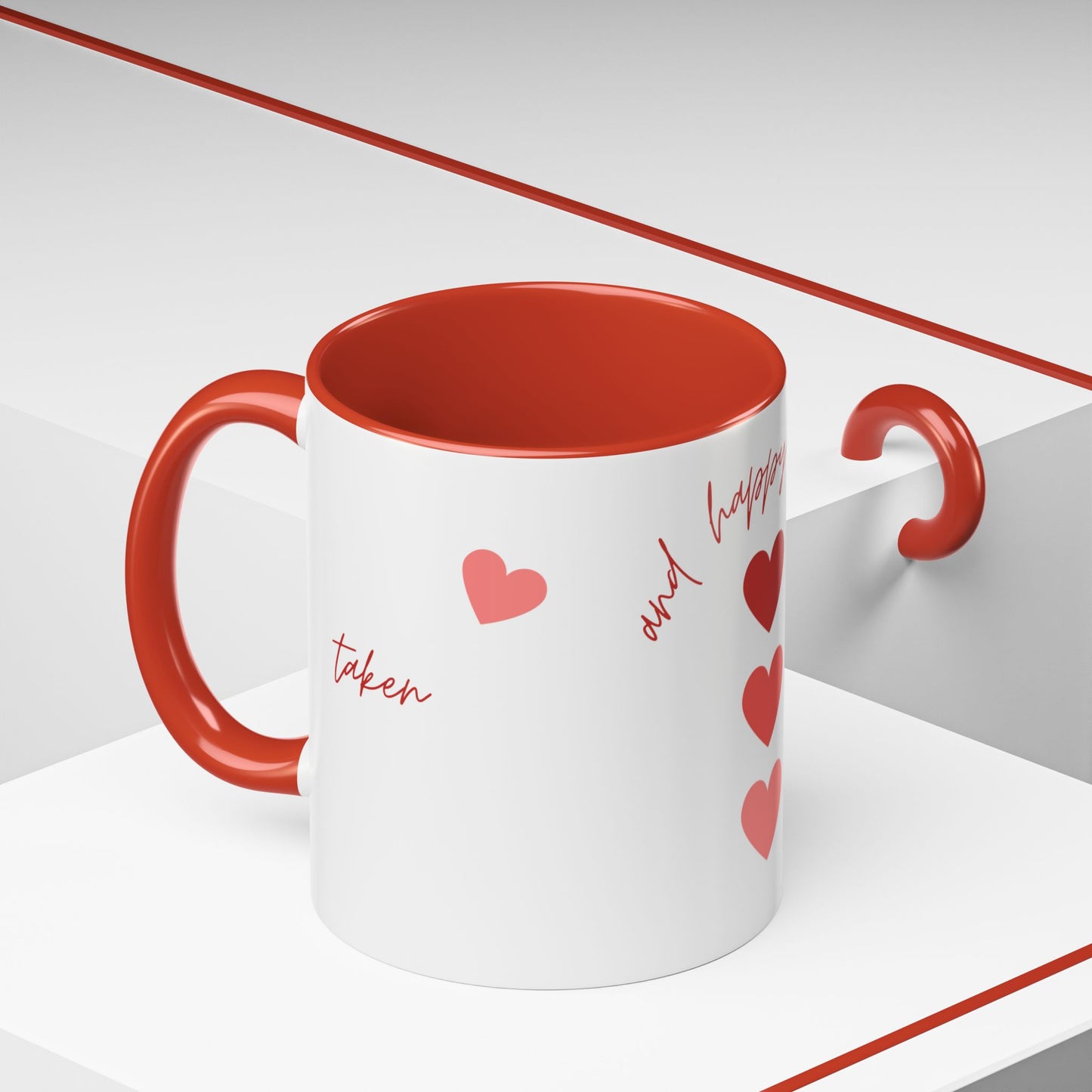 Taken and Happy To Be - Accent Coffee Mug (11, 15oz) - 11543