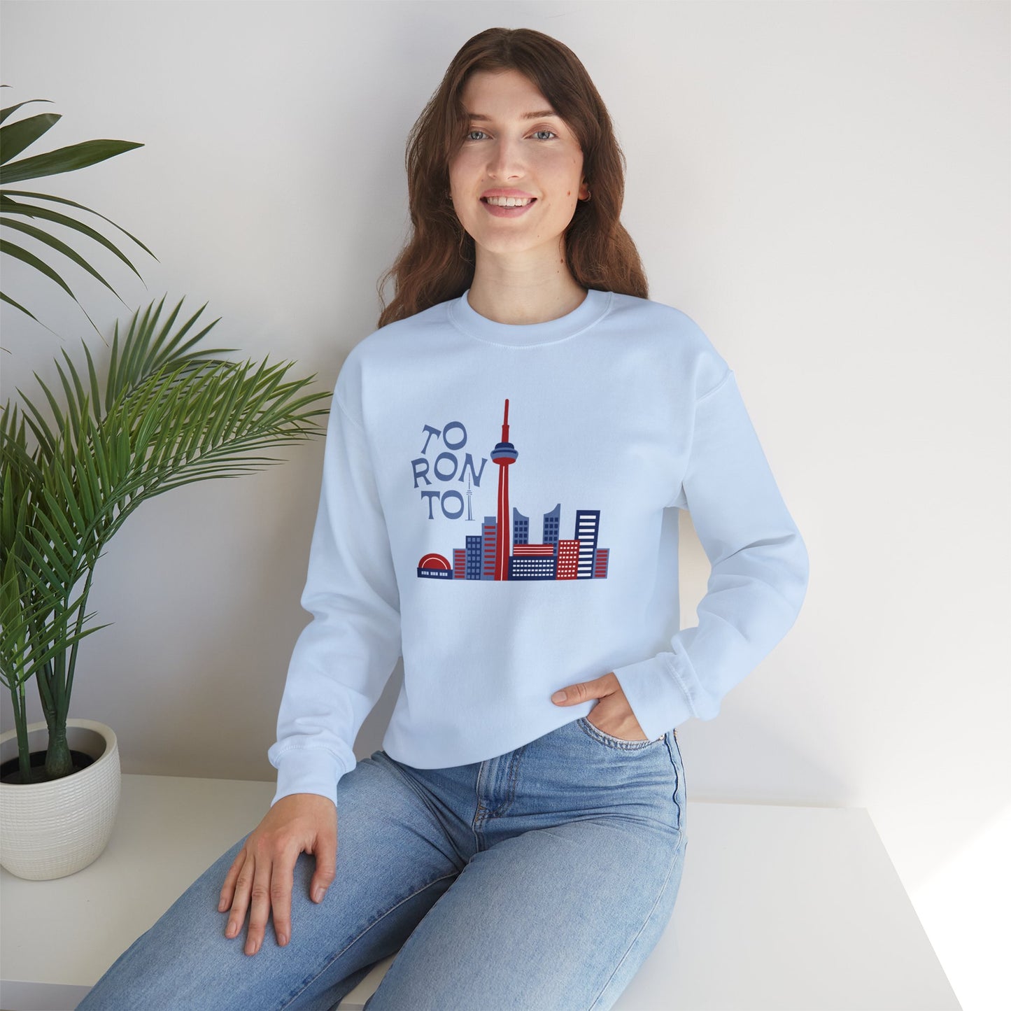 Toronto Skyline Unisex Crewneck Sweatshirt - Cozy Graphic Pullover - 12125