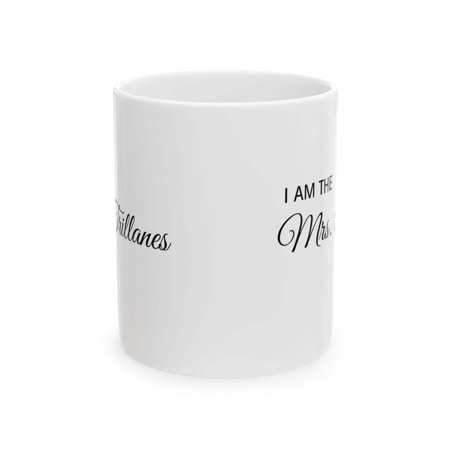 Personalized Ceramic Mug, Custom Coffee Cup, Gift for Wife, Mrs. Mug, Wedding Keepsake, Unique Bridal Shower Gift - 14213