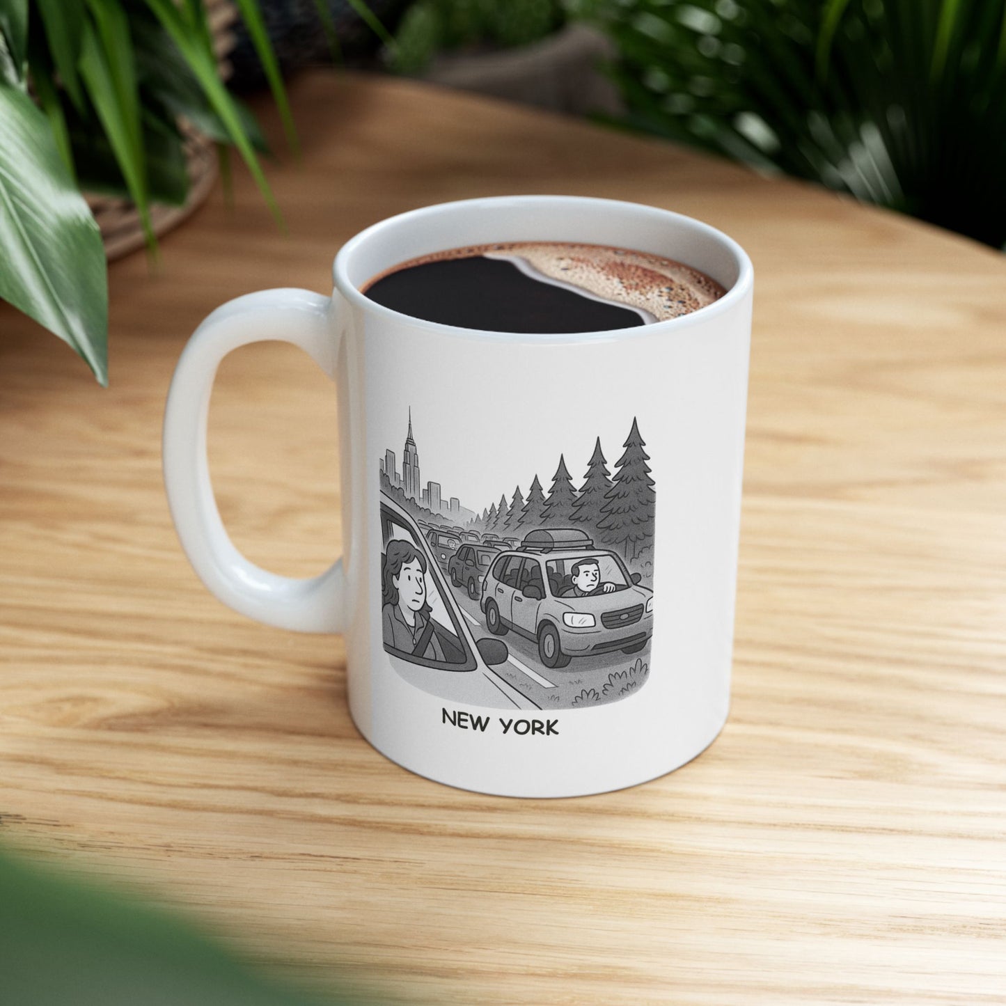 "New York: Where ‘getting away from it all’ means leaving the city… and even then, it’s crowded." Ceramic Mug – 11oz & 15oz – 12847