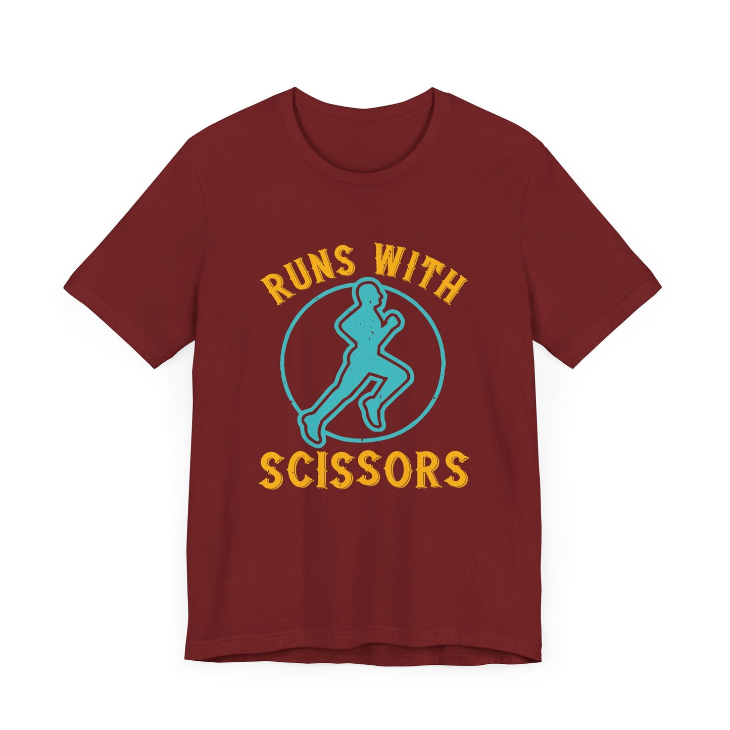 Run With Scissors - Unisex Jersey Short Sleeve Tee