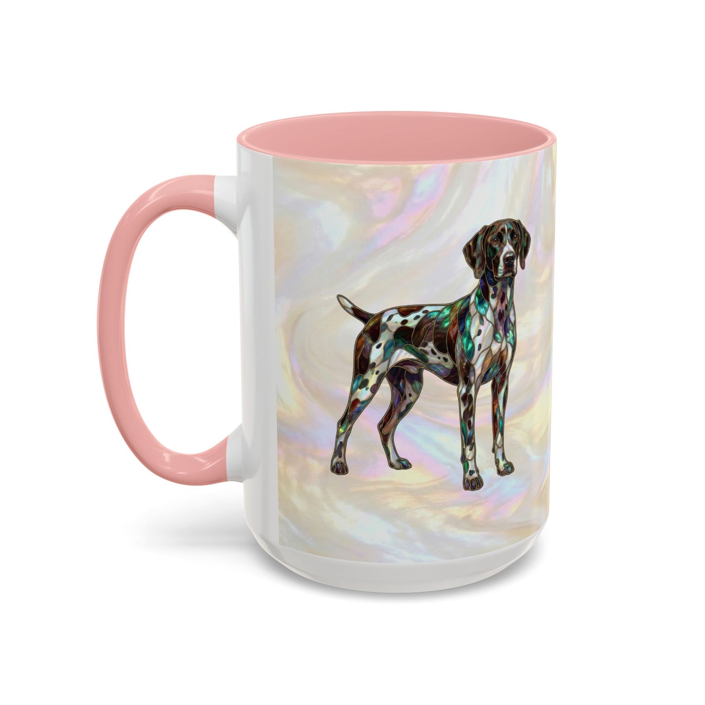 German Shorthaired Pointer Accent Coffee Mug — Stained Glass Design (11/15oz) - 14634