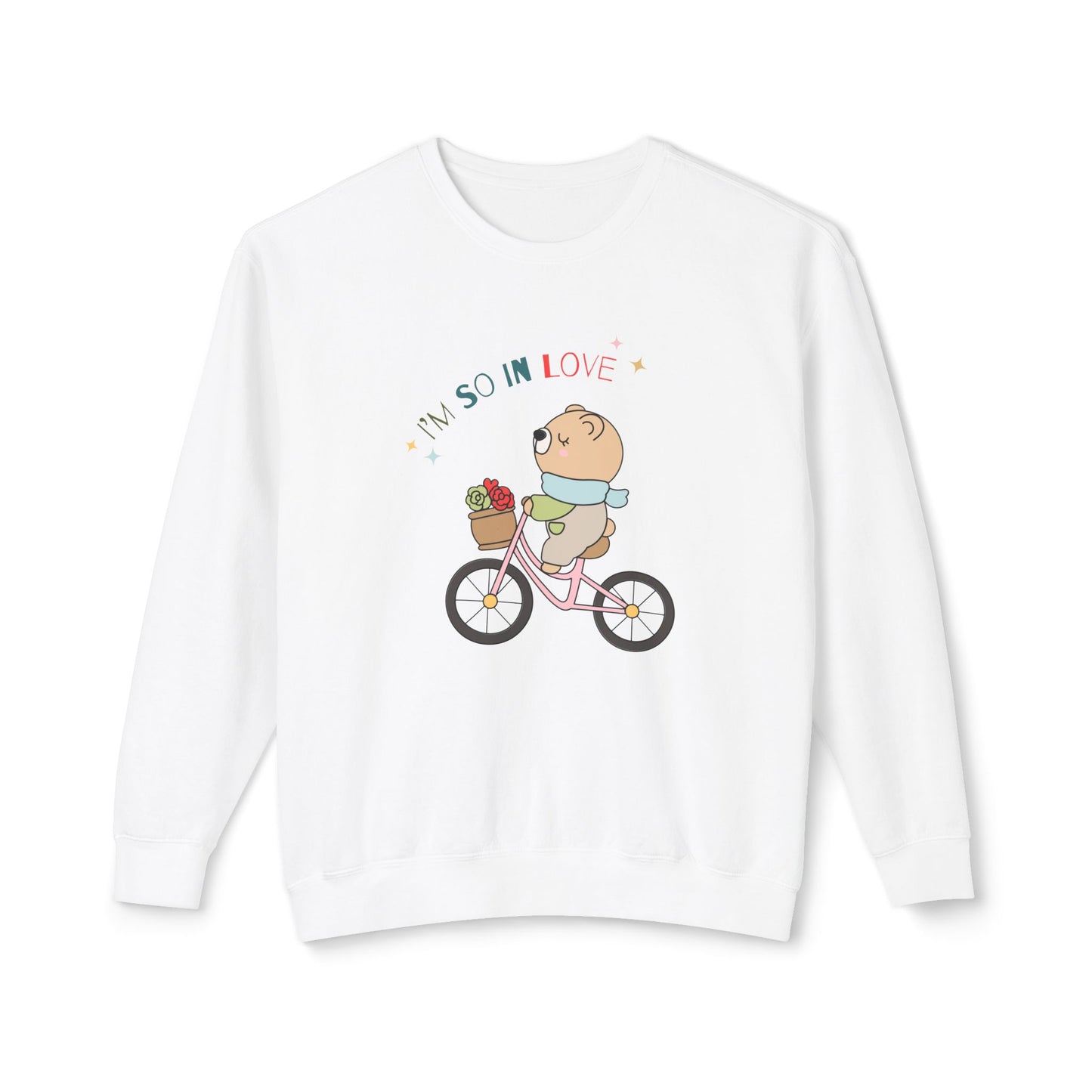 Baby Bear, I'm So in Love - Unisex Lightweight Crewneck Sweatshirt - 11427