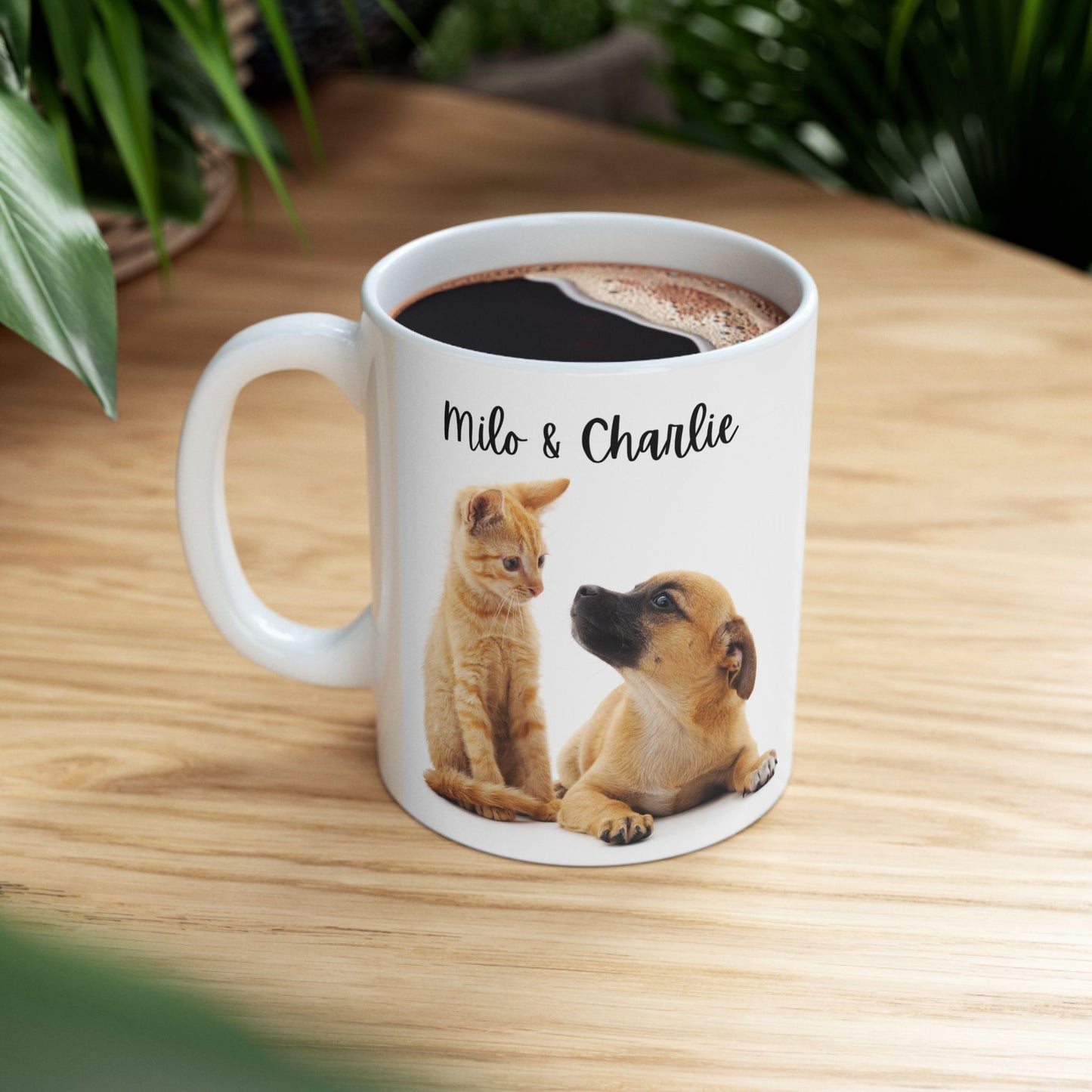 Personalized Pet Lover Ceramic Mug - Custom Dog & Cat Gifts, Animal Coffee Cup, Unique Present for Pet Owners - 14210