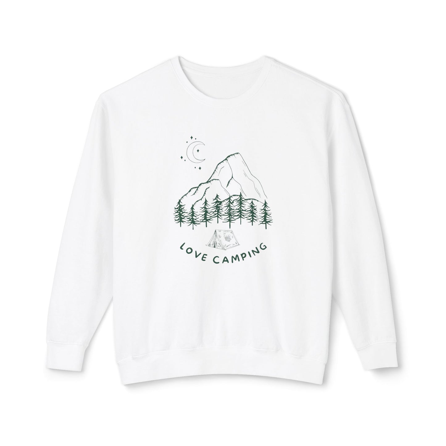 Love Camping - Unisex Lightweight Crewneck Sweatshirt - 10617