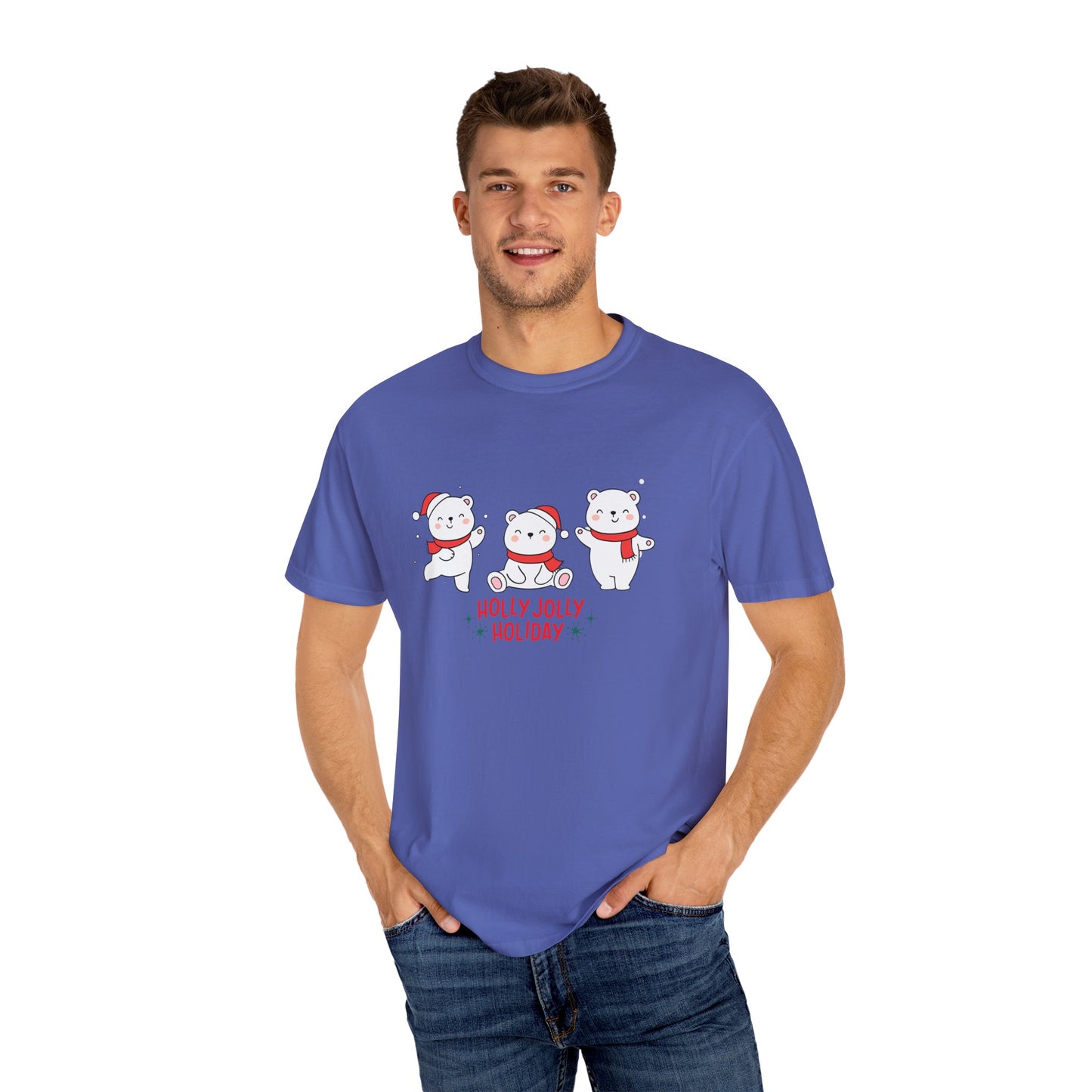 Baby Bears, Holly Jolly Holiday - Unisex Garment-Dyed T-shirt - 10022