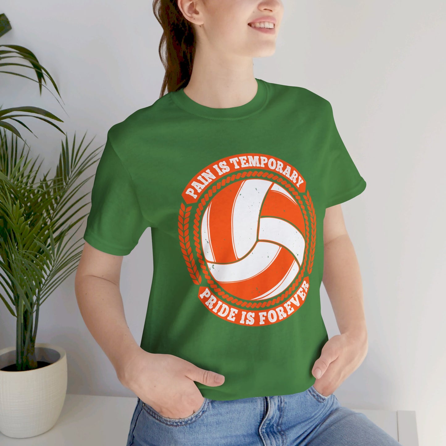 Volleyball: Pain is Temporary, Pride is Forever - Unisex Jersey Short Sleeve Tee