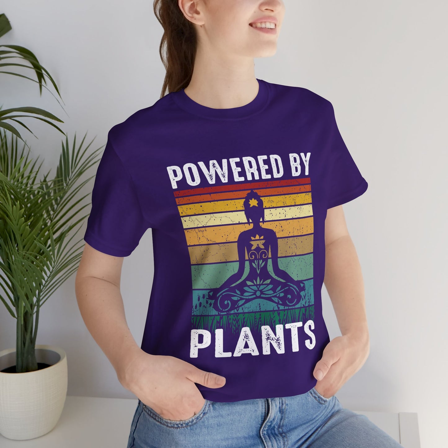 Yoga: Powered By Plants - Unisex Jersey Short Sleeve Tee - 12348