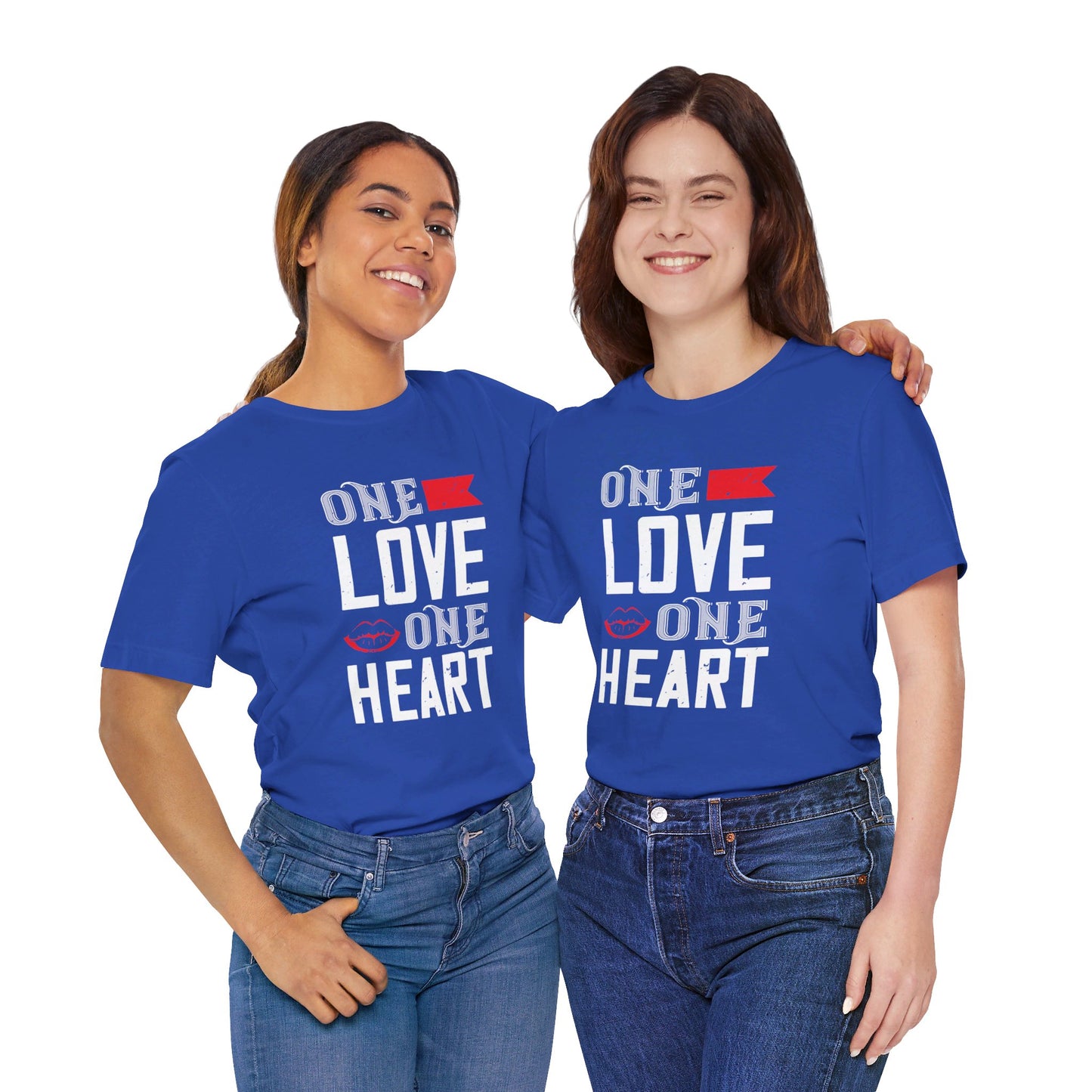 One Love One Heart - Unisex Jersey Short Sleeve Tee