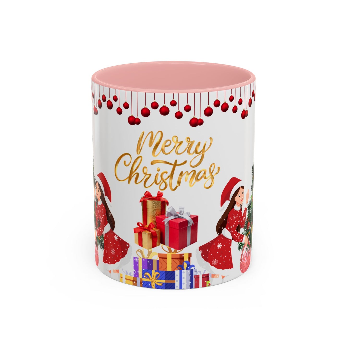 Merry Christmas - Accent Coffee Mug (11, 15oz)