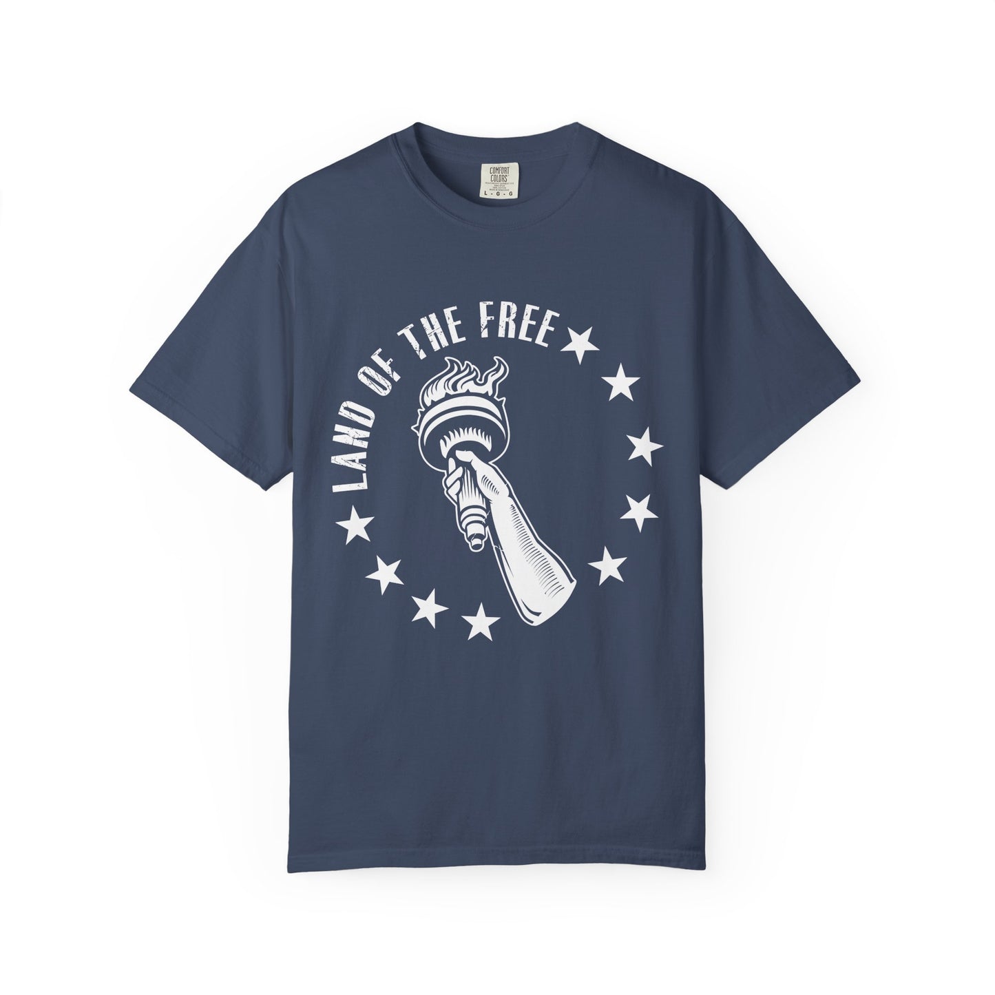 Land Of the Free Graphic T-Shirt, Casual Wear for Independence Day, Gift for Freedom Lovers, Unisex Tee for Everyday Style, Comfort and Style - 13640