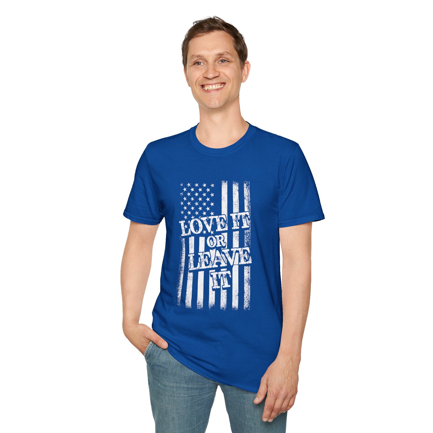 Patriotic T-Shirt: Love It or Leave It, Unisex Tee for Independence Day, Casual Wear, Gift for Veterans, Everyday Comfort - 13520