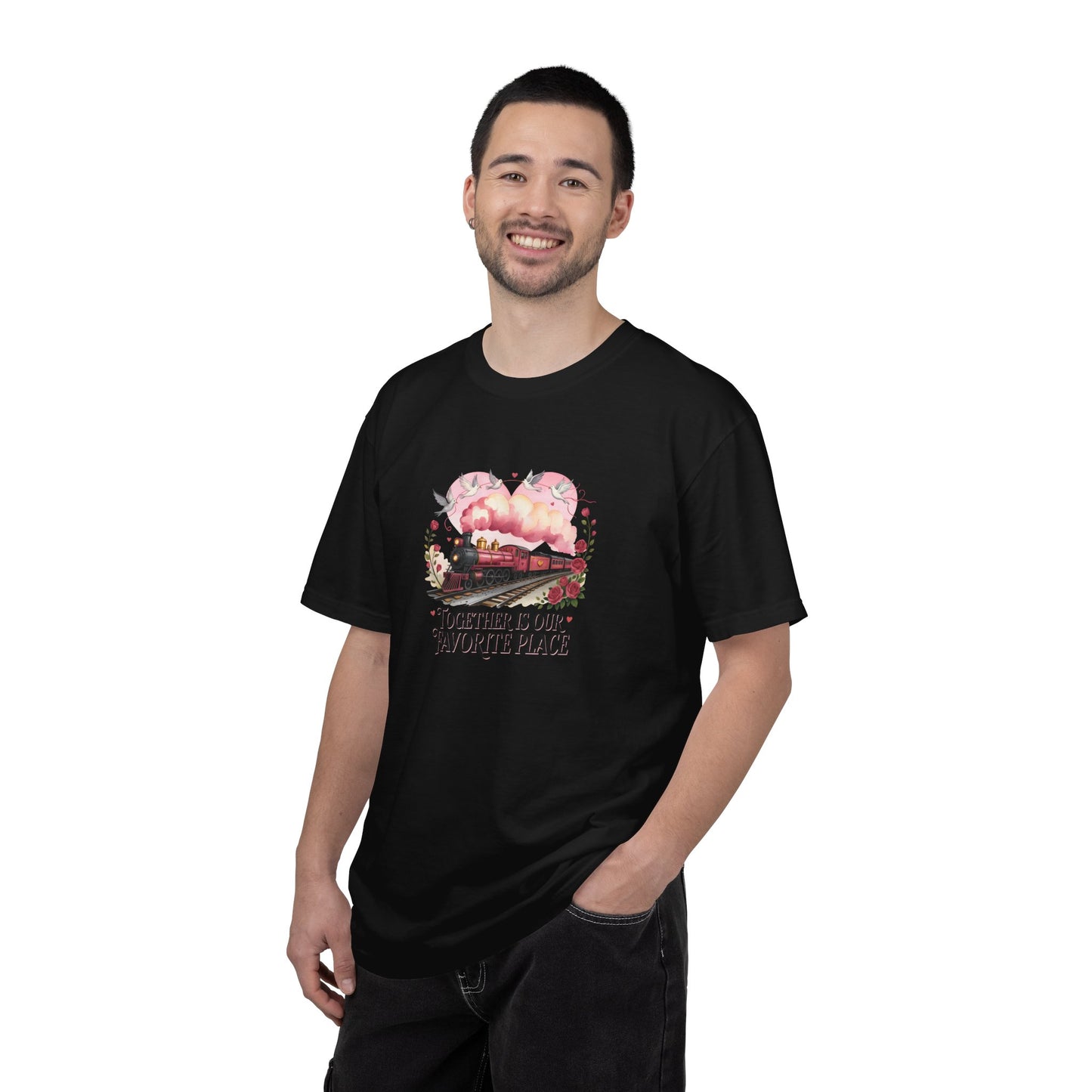 Together Is Our Favorite Place – Romantic Valentine Graphic T-Shirt  - 14738