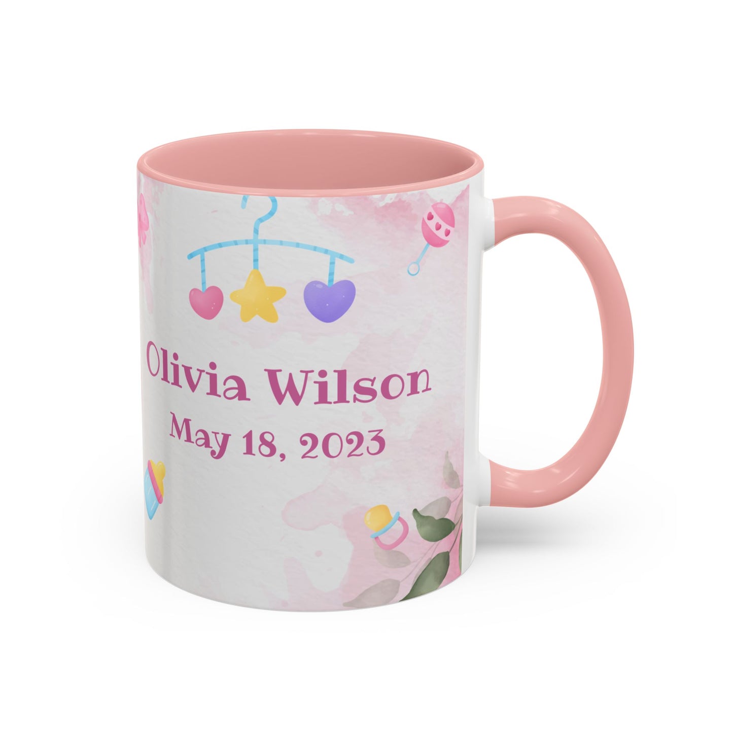 It's A Girl, Detail Customizable - Accent Coffee Mug (11, 15oz) - 11099