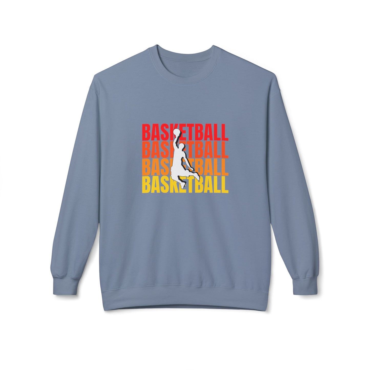 Basketball - Unisex Midweight Softstyle Fleece Crewneck Sweatshirt - 10678