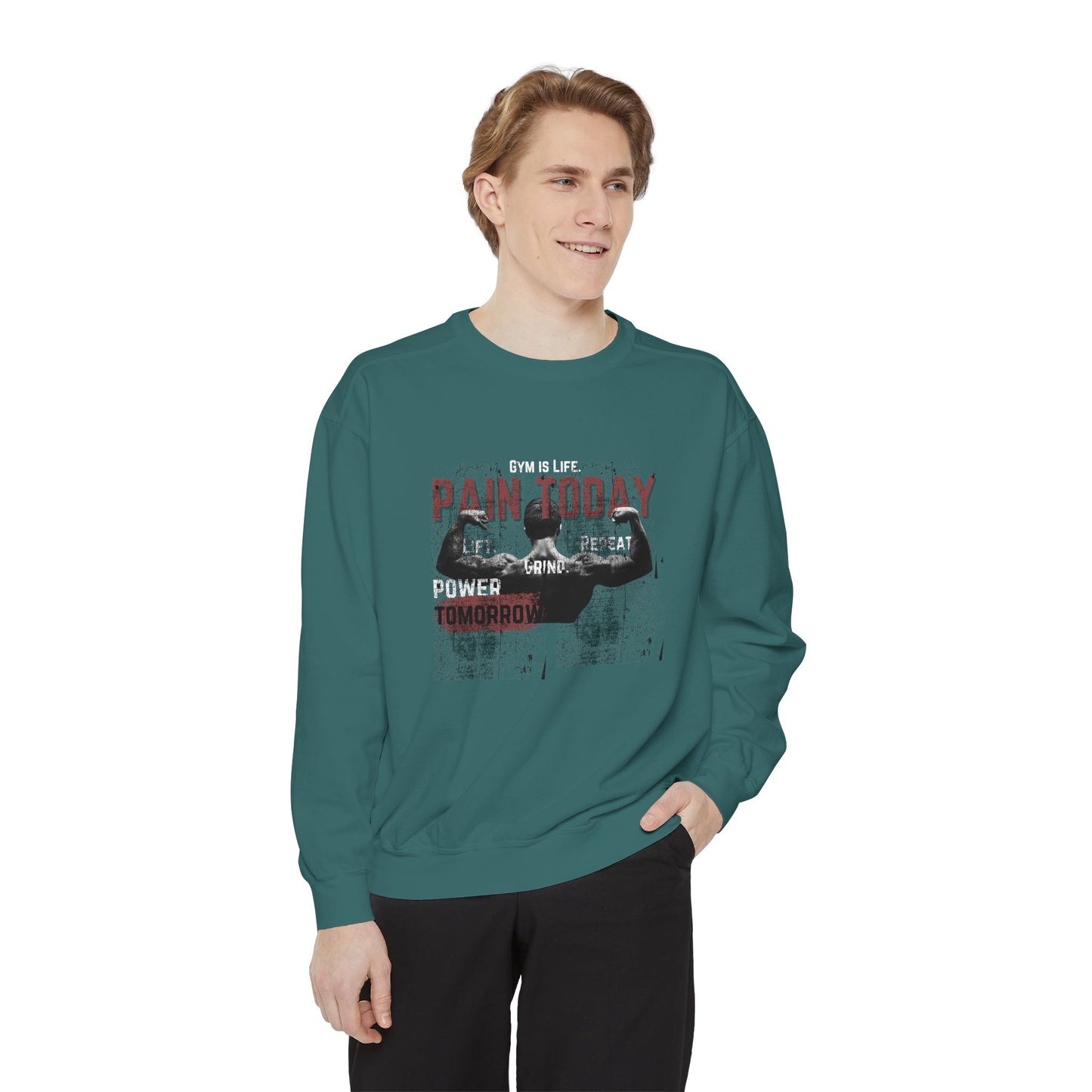 Gym is Life - Unisex Garment-Dyed Sweatshirt - 10608