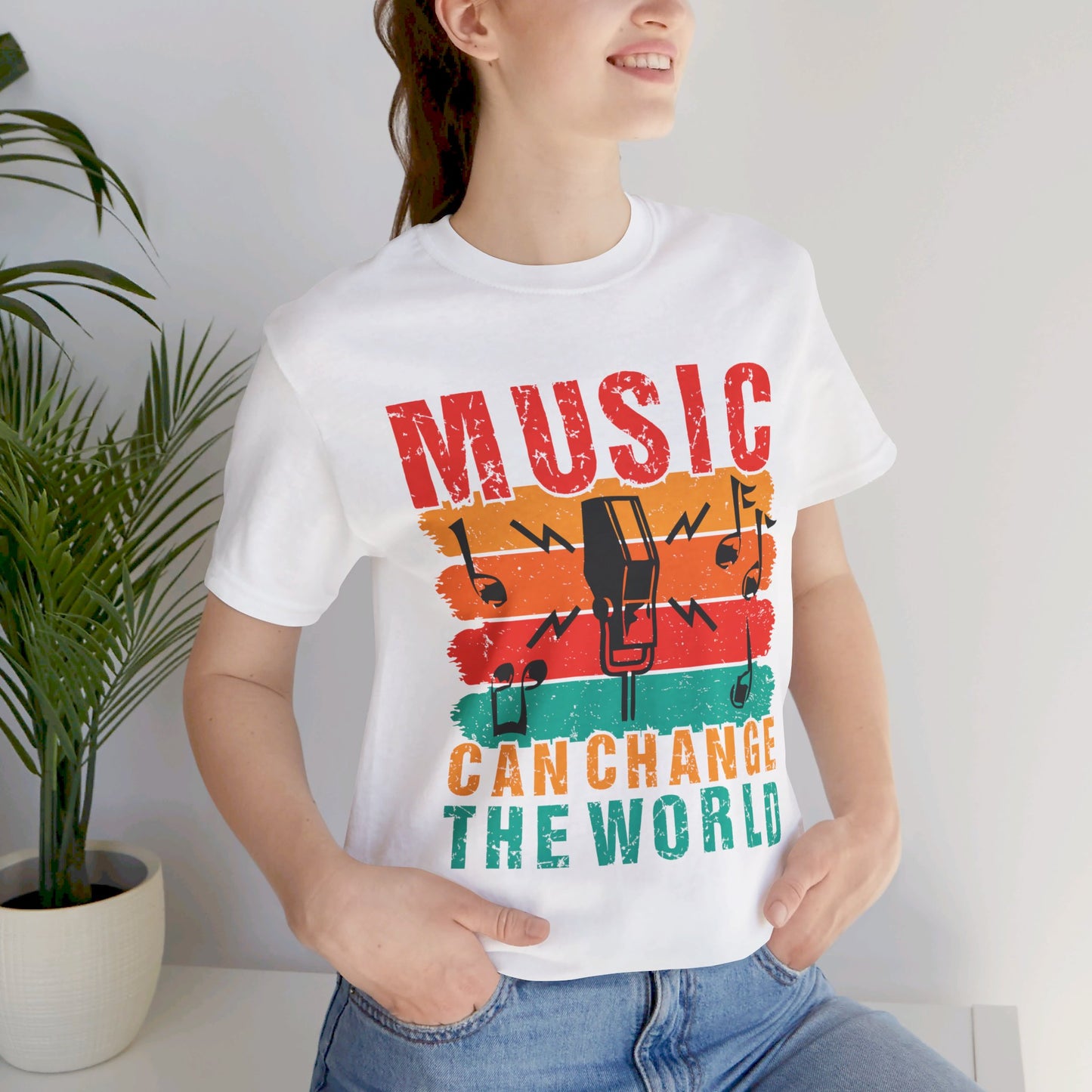 Music Can Change The World - Unisex Jersey Short Sleeve Tee