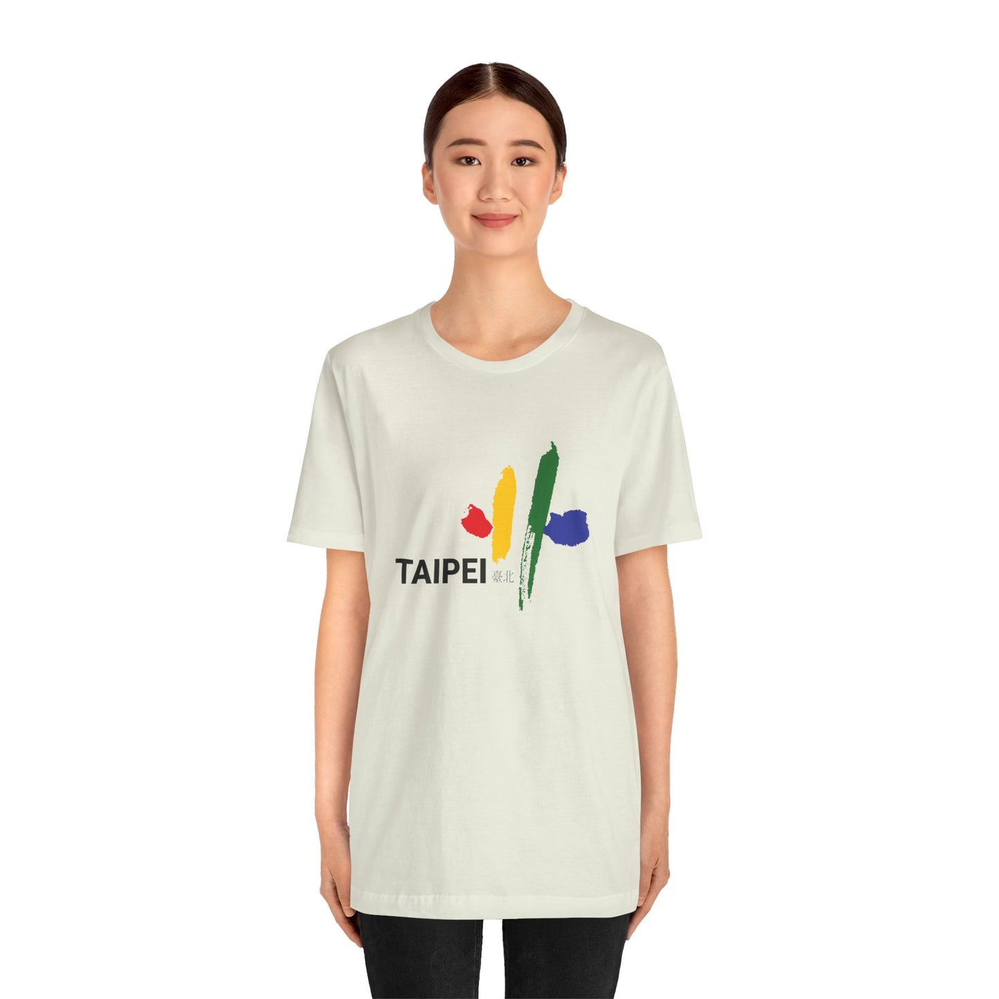 Taipei Artistic Unisex Tee - Colorful Graphic Short Sleeve Shirt - 12245