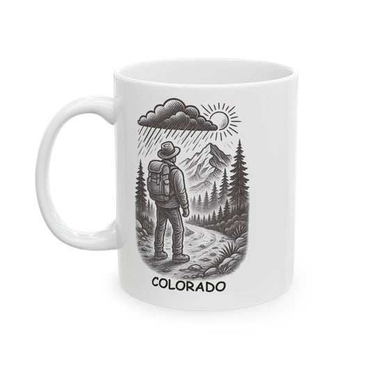 "In Colorado, we don’t follow the weather forecast, we just live it." Ceramic Mug - 13468