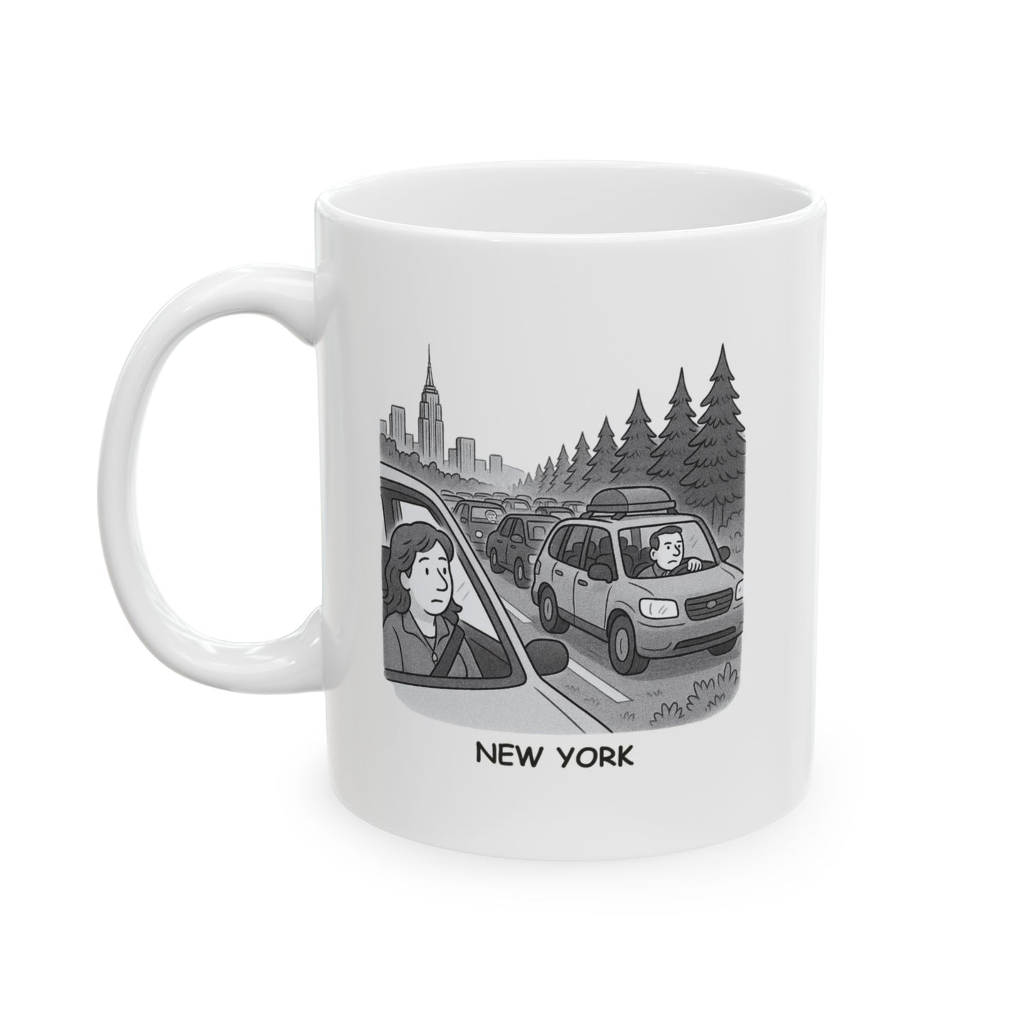 "New York: Where ‘getting away from it all’ means leaving the city… and even then, it’s crowded." Ceramic Mug – 11oz & 15oz – 12847