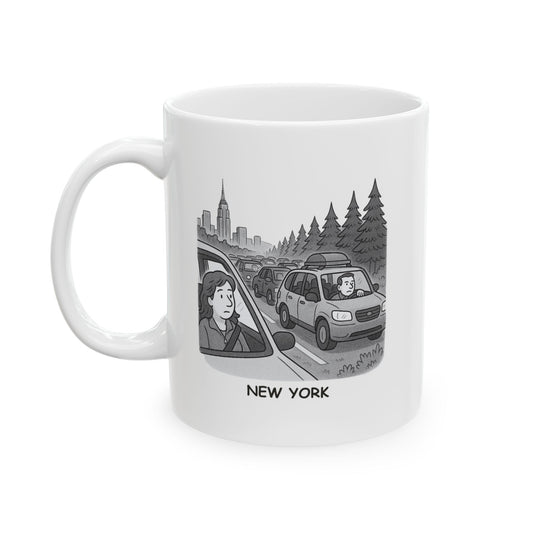 "New York: Where ‘getting away from it all’ means leaving the city… and even then, it’s crowded." Ceramic Mug – 11oz & 15oz – 12847