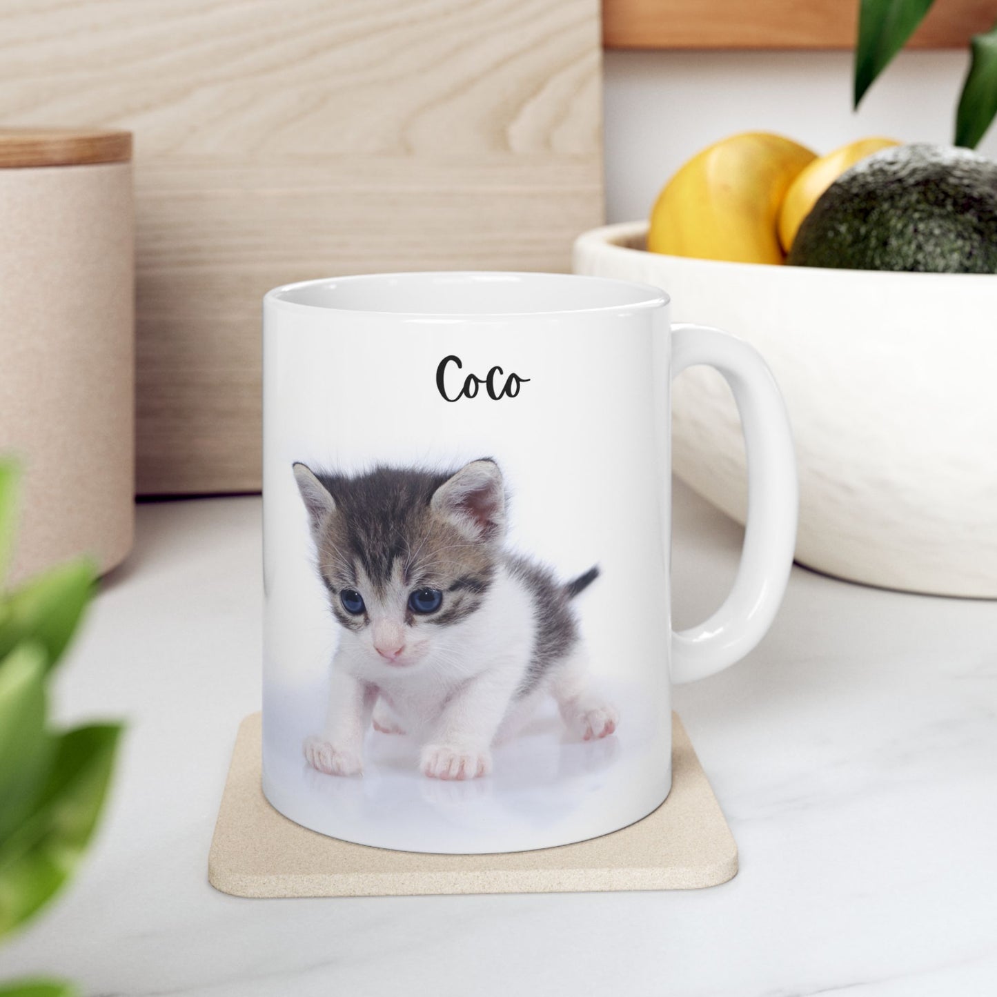 Cute Cat Ceramic Mug - Perfect Gift for Cat Lovers, Coffee Lovers, Animal Lovers, Pet Owners, Birthday, Holiday! - 14196