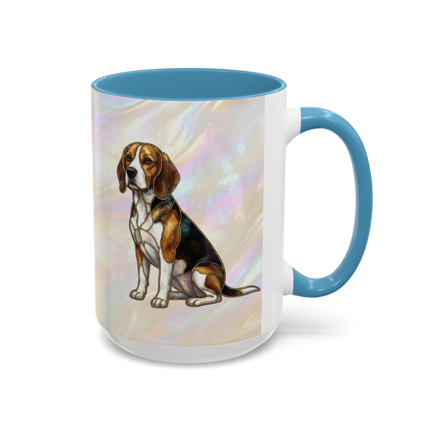 Beagle Accent Coffee Mug — Stained Glass Design (11/15oz) - 14615