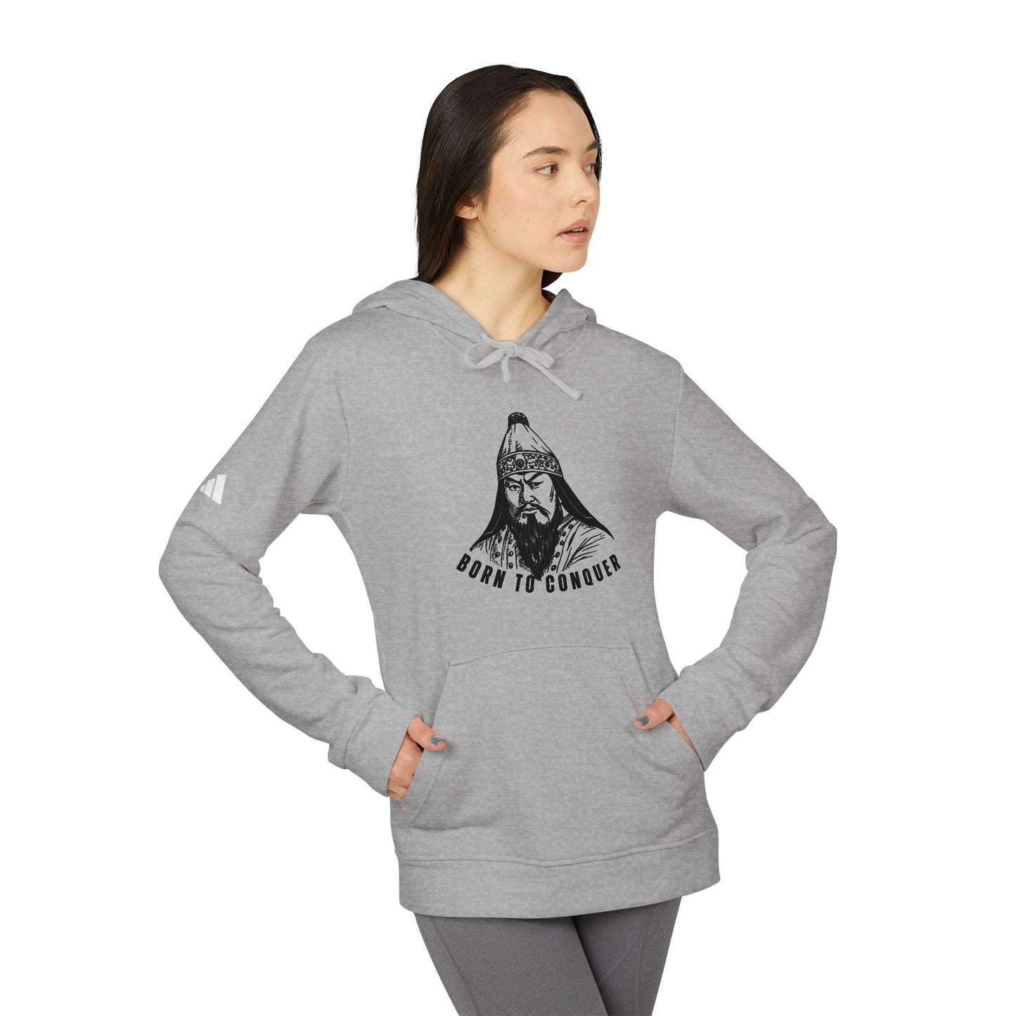 Chinggis Khan, Born To Conquer - Adidas Unisex Fleece Hoodie - 10756