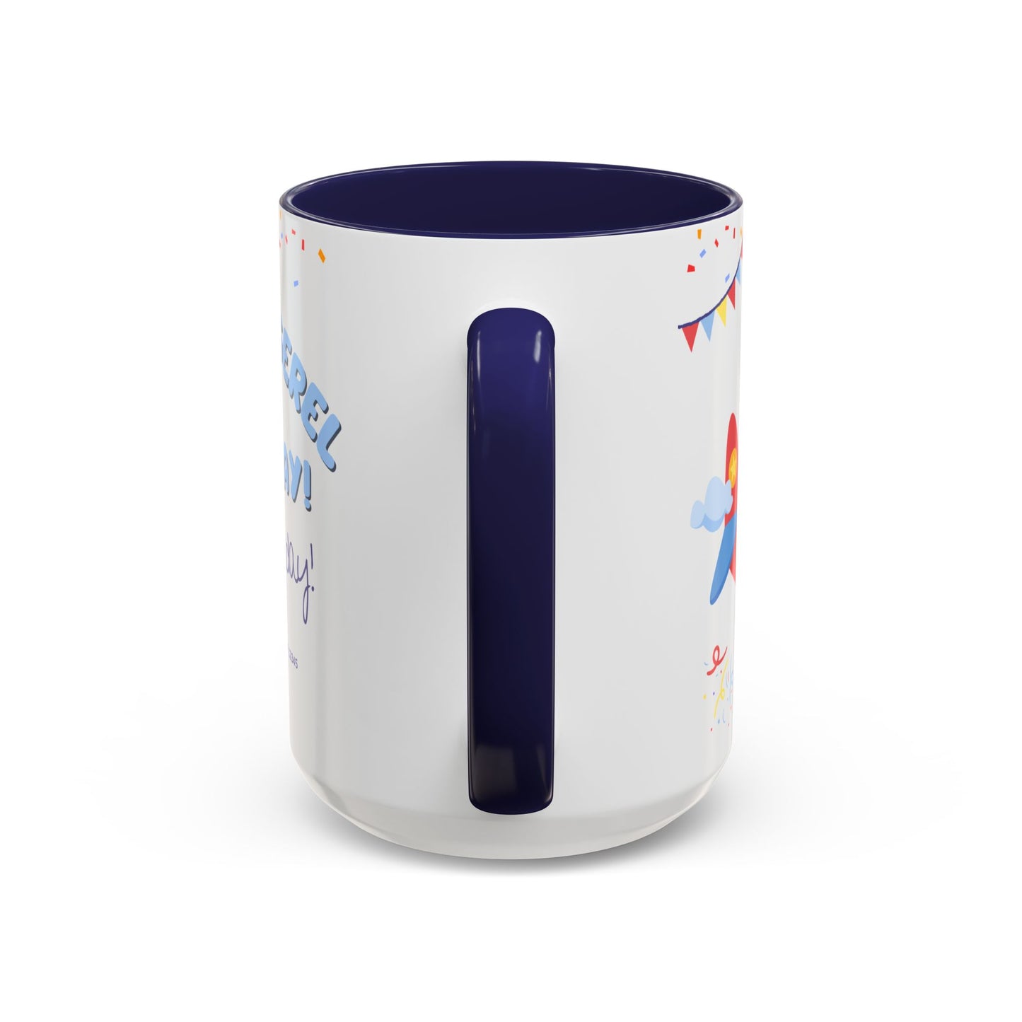 Happy 6th Birthday to A Boy Pilot, Details Customizable - Accent Coffee Mug (11, 15oz) - 11233