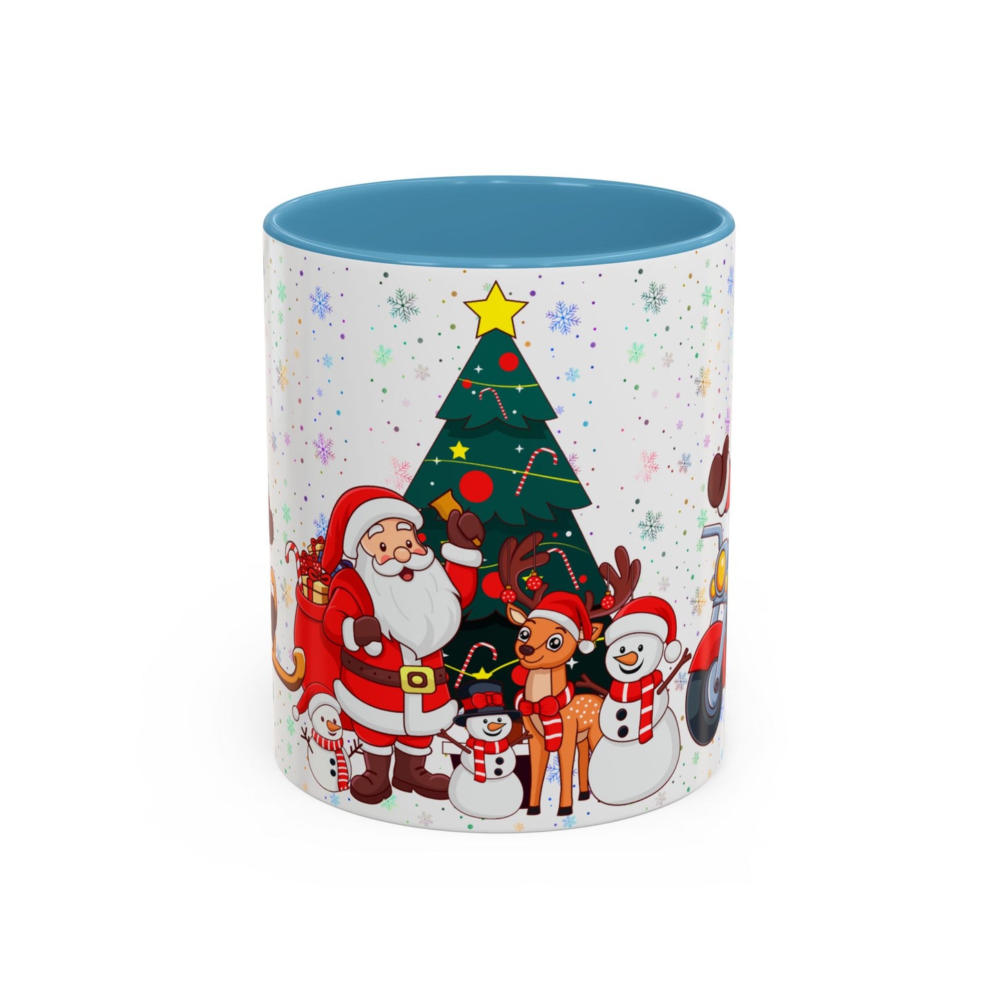 Christmas Party, Santa, Snowman & Reindeer - Accent Coffee Mug (11, 15oz) - 10427