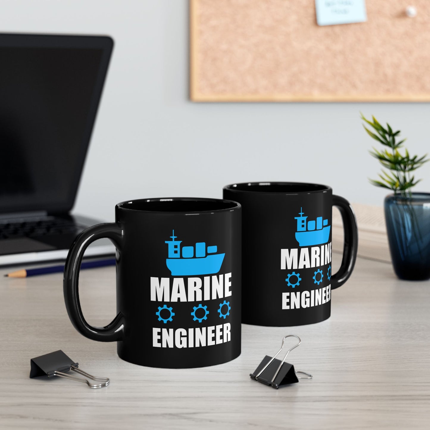 Marine Engineer - Black Mug (11oz, 15oz) - 13574
