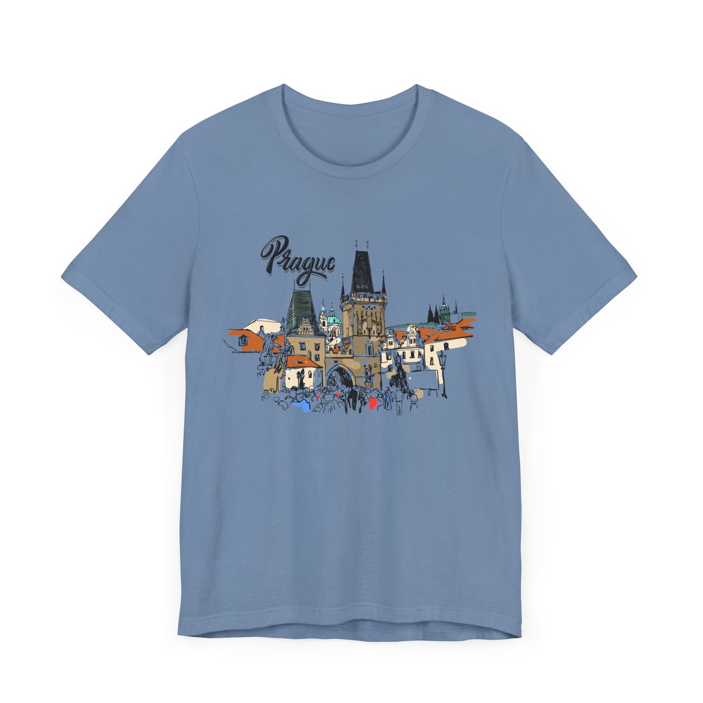 Prague Graphic Unisex Tee - Perfect Travel Souvenir - 12135