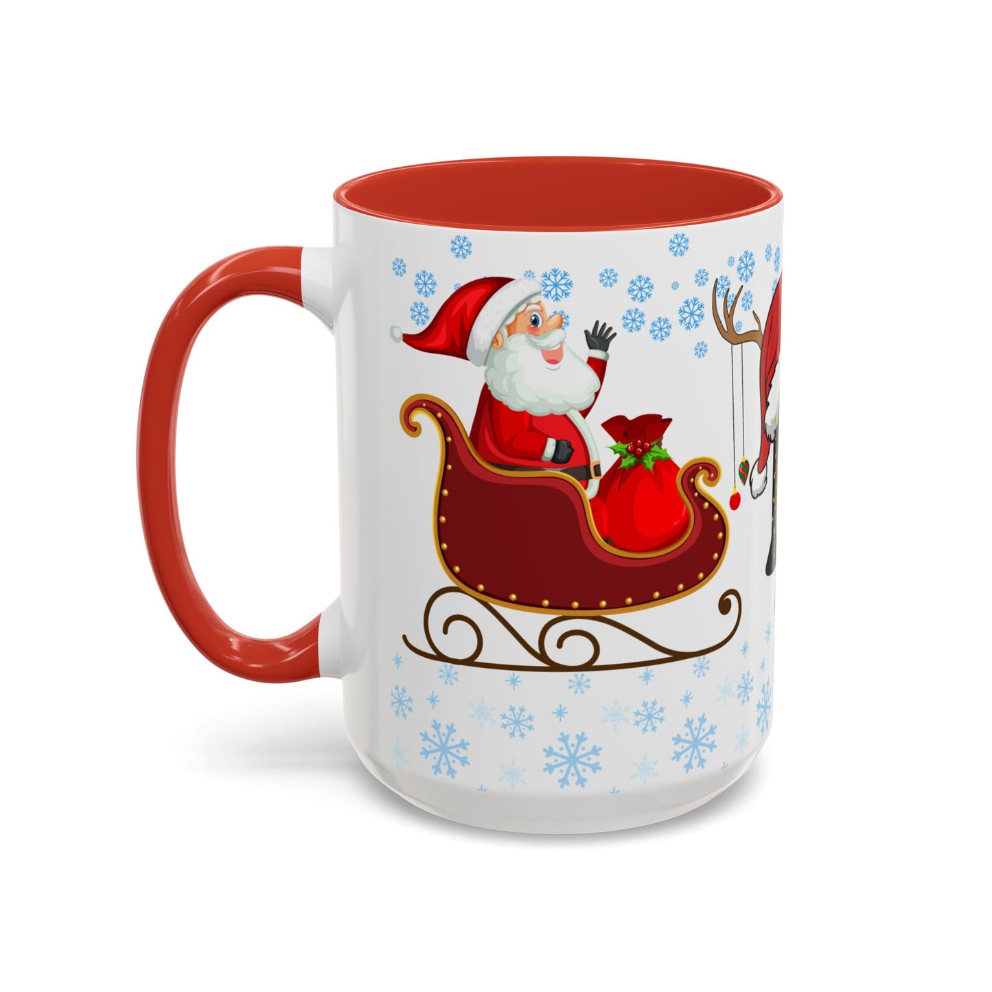 Christmas Letter M for Megan, Customizable - Accent Coffee Mug (11, 15oz)