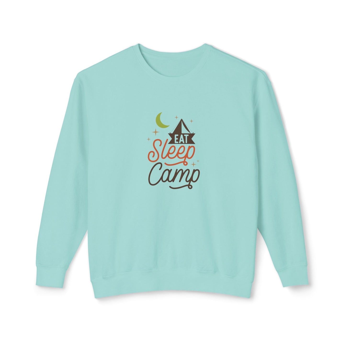 Eat Sleep & Camp - Unisex Lightweight Crewneck Sweatshirt - 10561