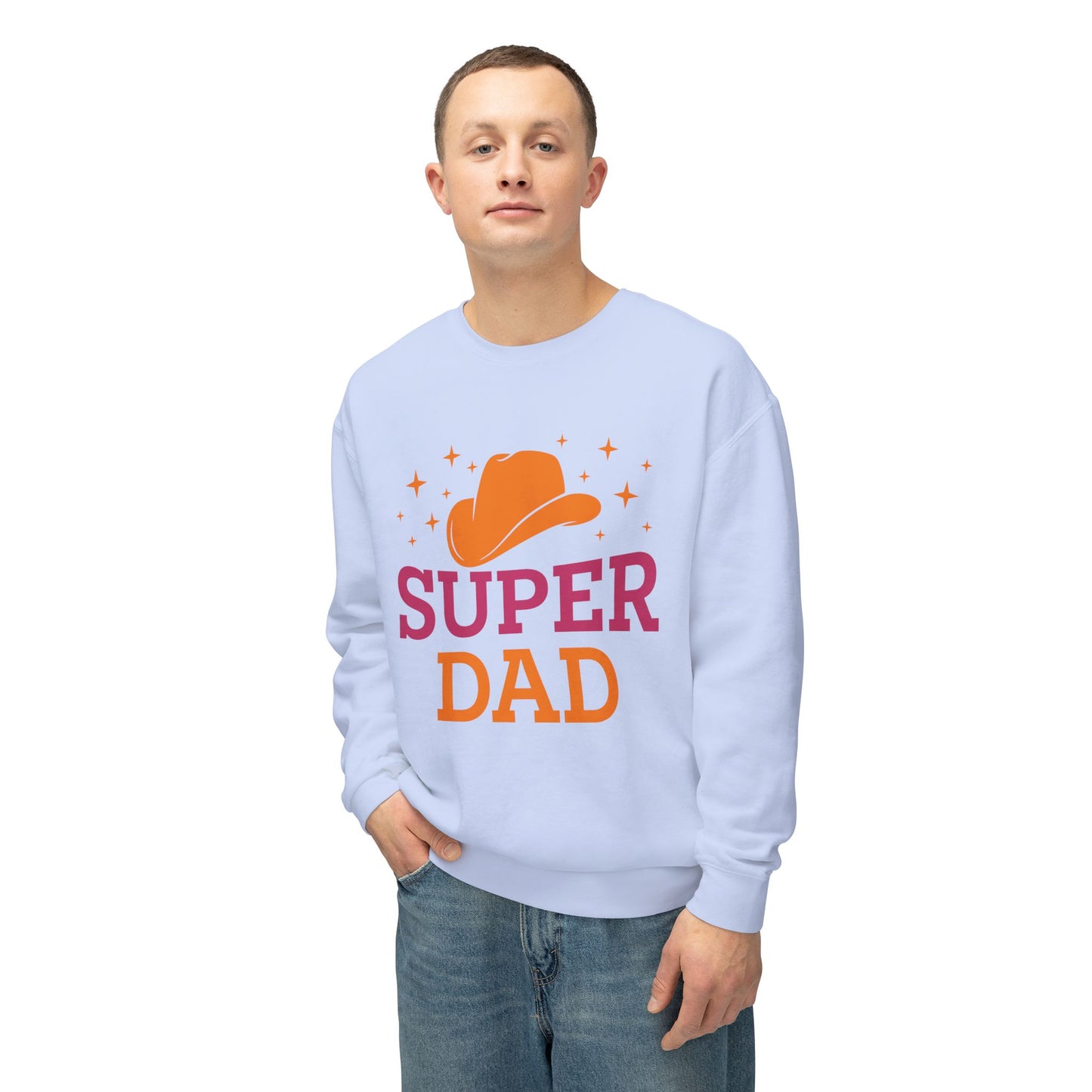 Super Dad Unisex Lightweight Crewneck Sweatshirt | Perfect Gift for Father's Day - 12907
