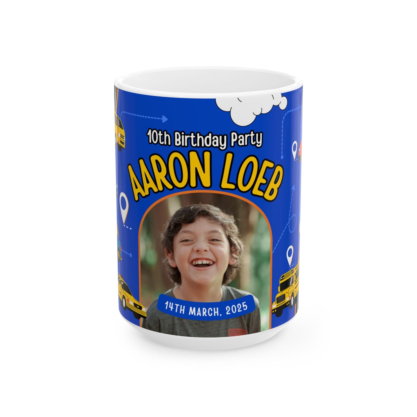 Personalized Birthday Party Mug, Kids' Celebration Gift, Custom Photo Mug, Unique Party Favor, Fun 10th Birthday Keepsake - 13977