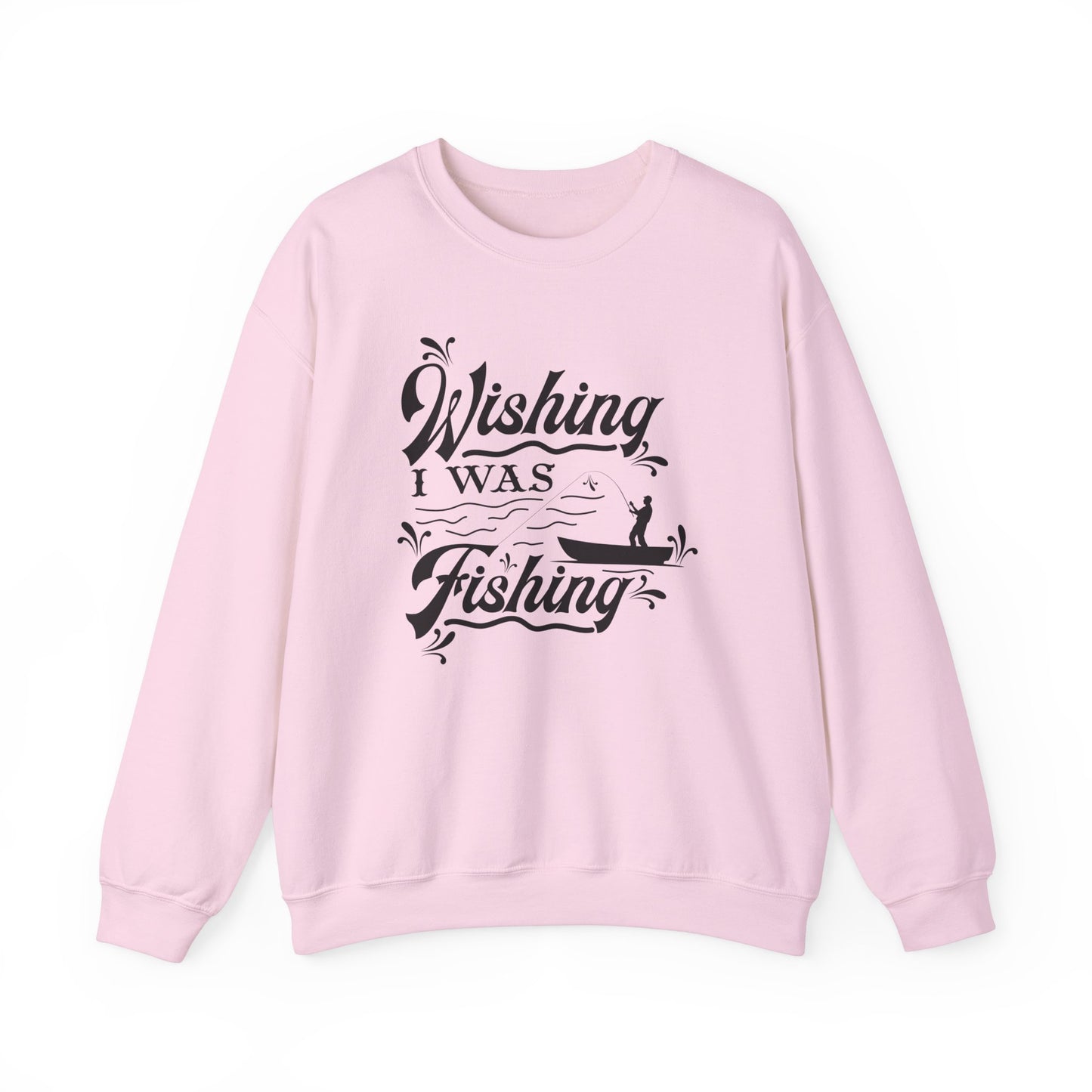 Wishing I Was Fishing - Unisex Heavy Blend™ Crewneck Sweatshirt